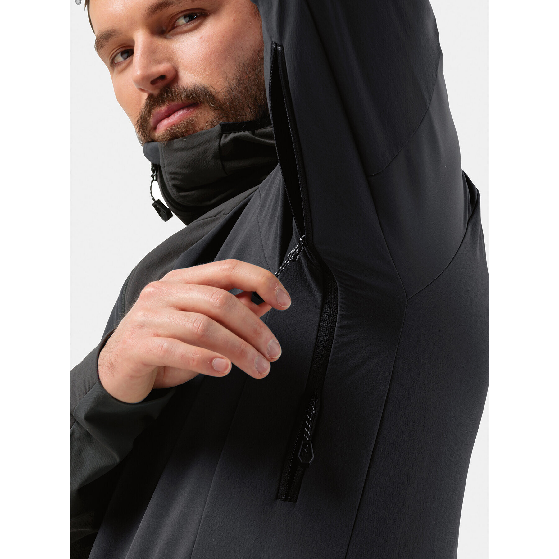 Jack Wolfskin Яке softshell Alpspitze Hoody 1307771 Черен Regular Fit - Pepit.bg
