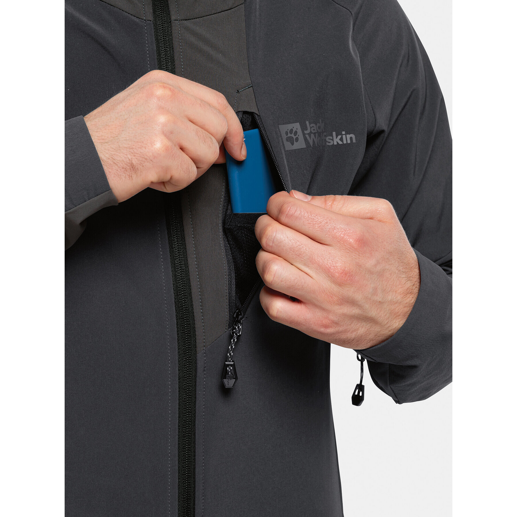 Jack Wolfskin Яке softshell Alpspitze Hoody 1307771 Черен Regular Fit - Pepit.bg