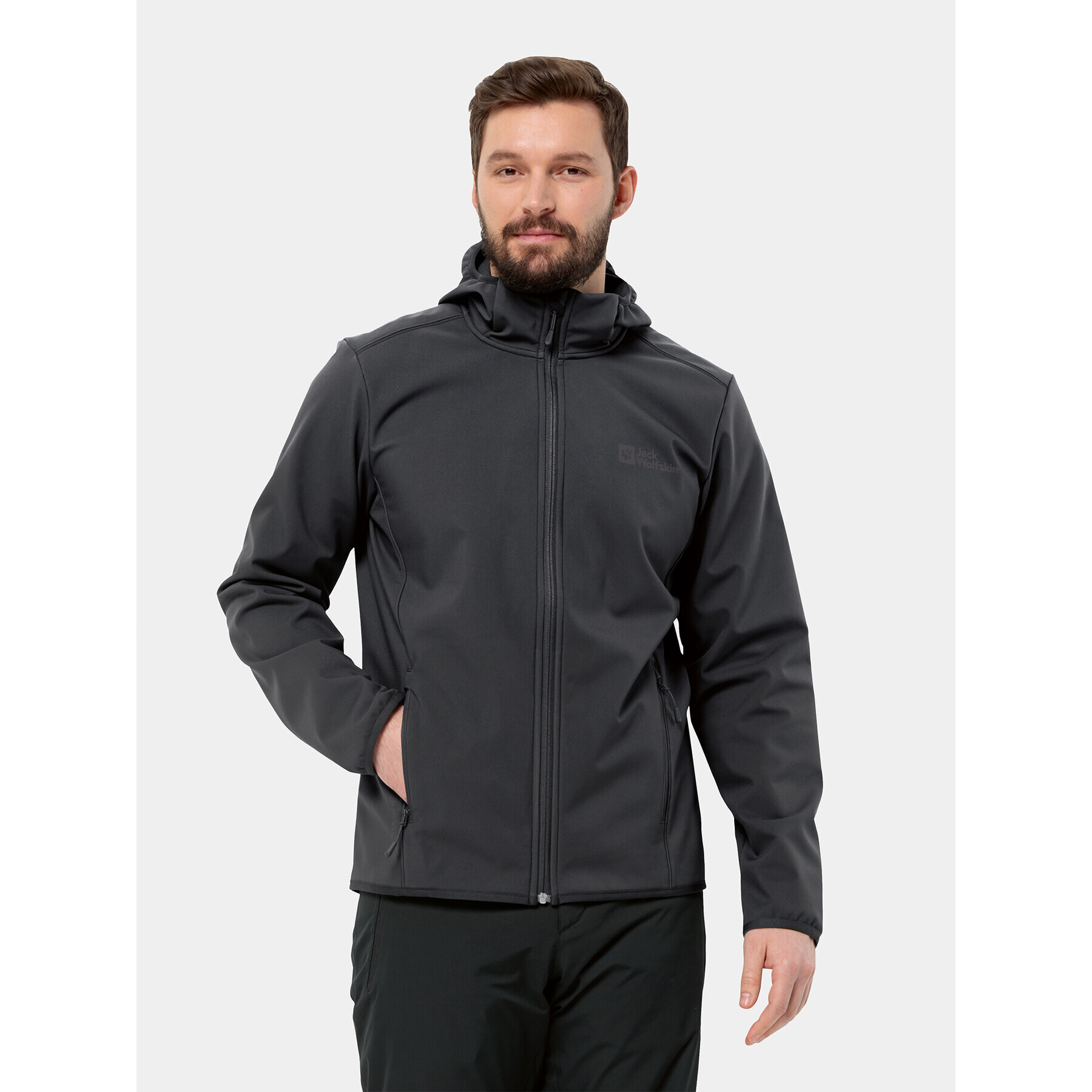 Jack Wolfskin Яке softshell Bornberg Hoody 1307471 Черен Regular Fit - Pepit.bg