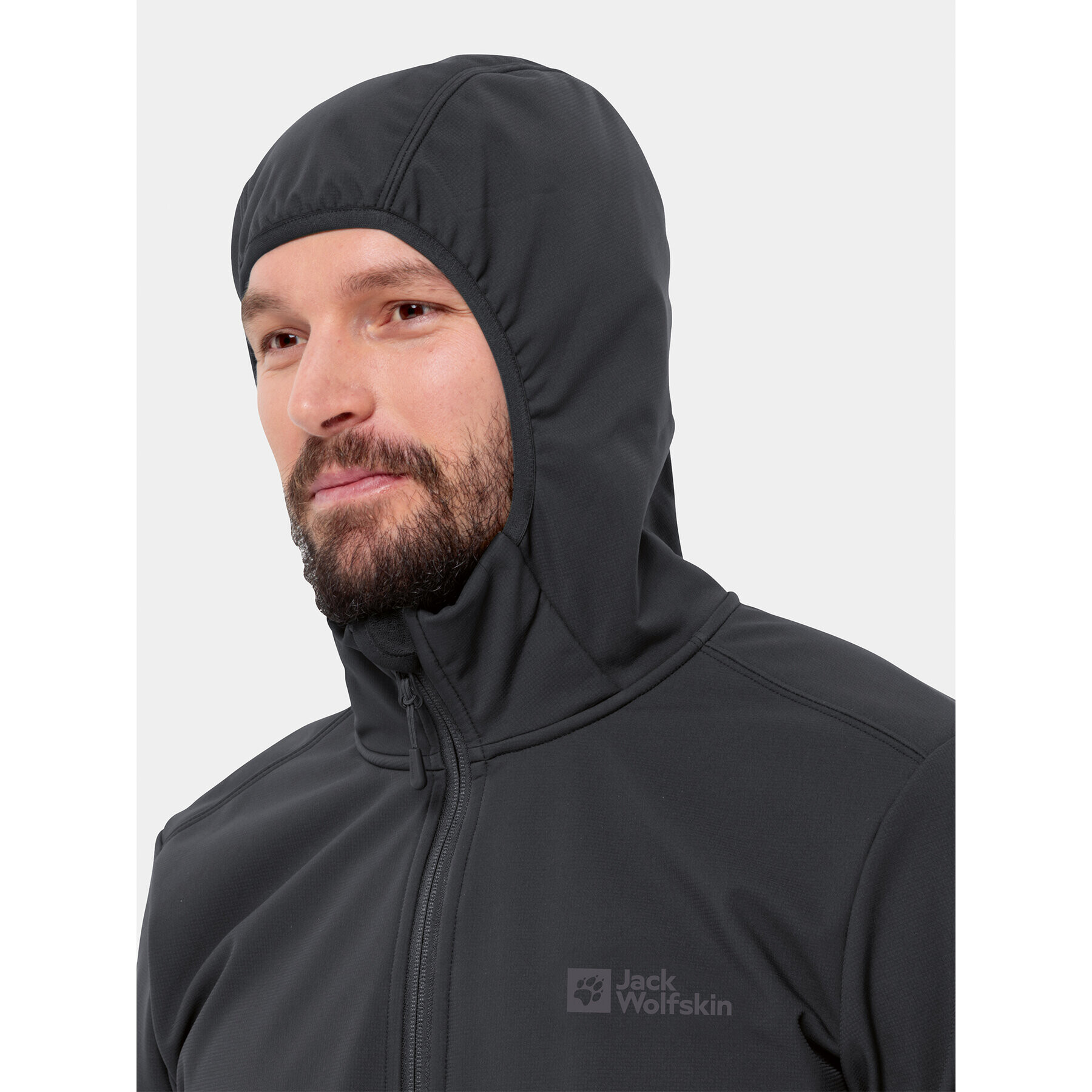 Jack Wolfskin Яке softshell Bornberg Hoody 1307471 Черен Regular Fit - Pepit.bg