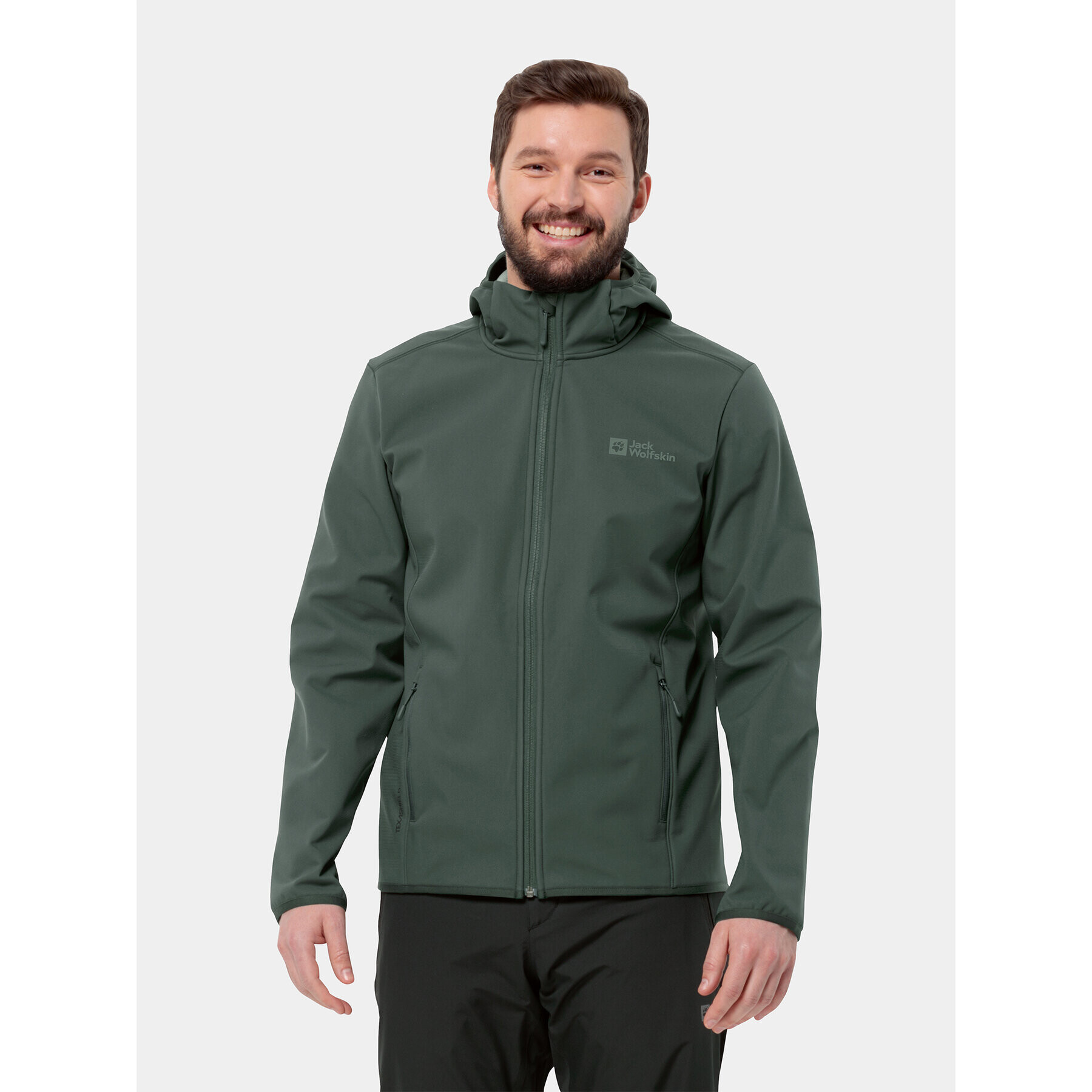 Jack Wolfskin Яке softshell Bornberg Hoody 1307471 Каки Regular Fit - Pepit.bg