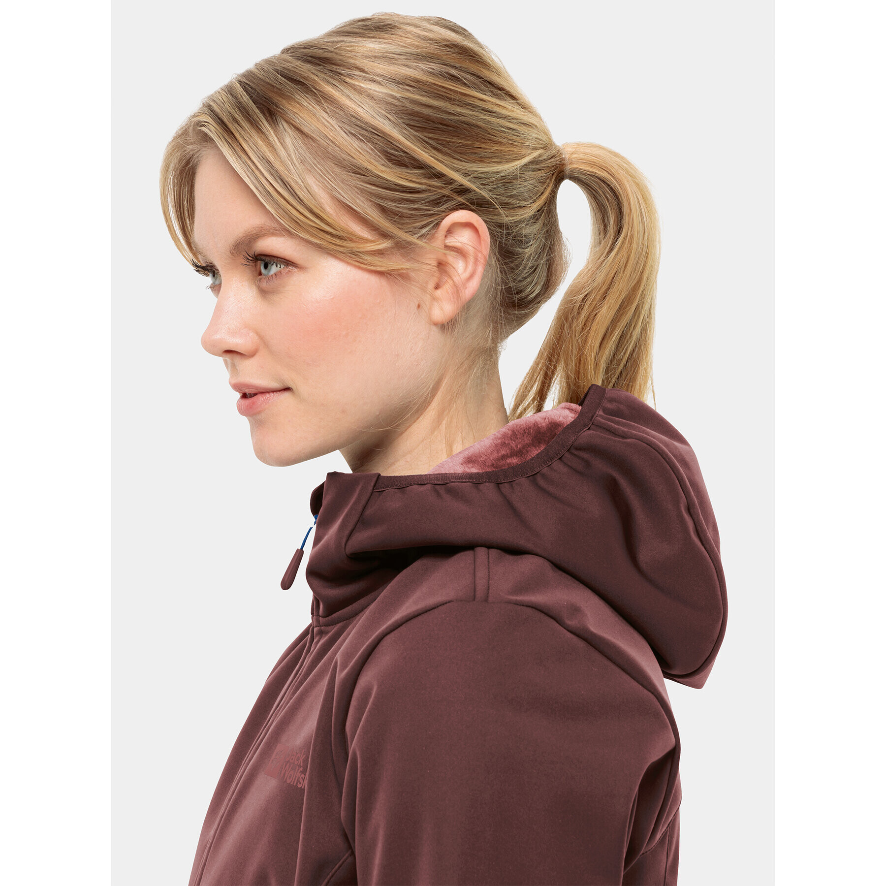 Jack Wolfskin Яке softshell Windhain Hoody 1307481 Бордо Regular Fit - Pepit.bg