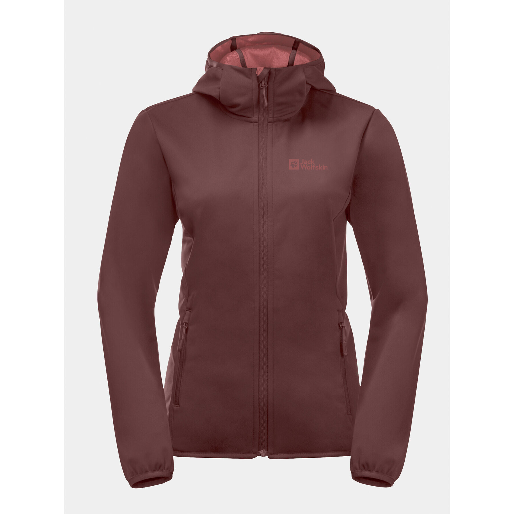 Jack Wolfskin Яке softshell Windhain Hoody 1307481 Бордо Regular Fit - Pepit.bg