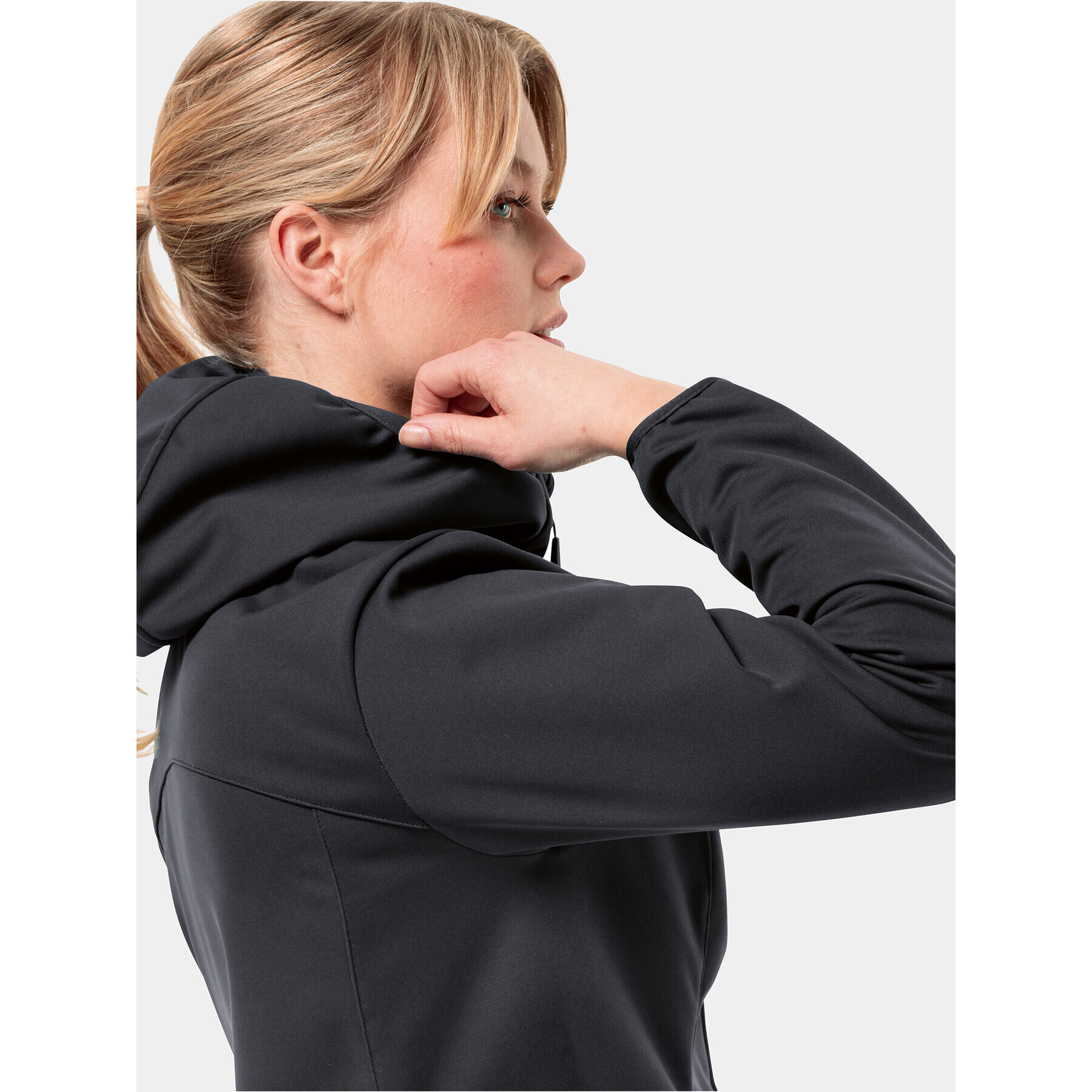 Jack Wolfskin Яке softshell Windhain Hoody 1307481 Черен Regular Fit - Pepit.bg