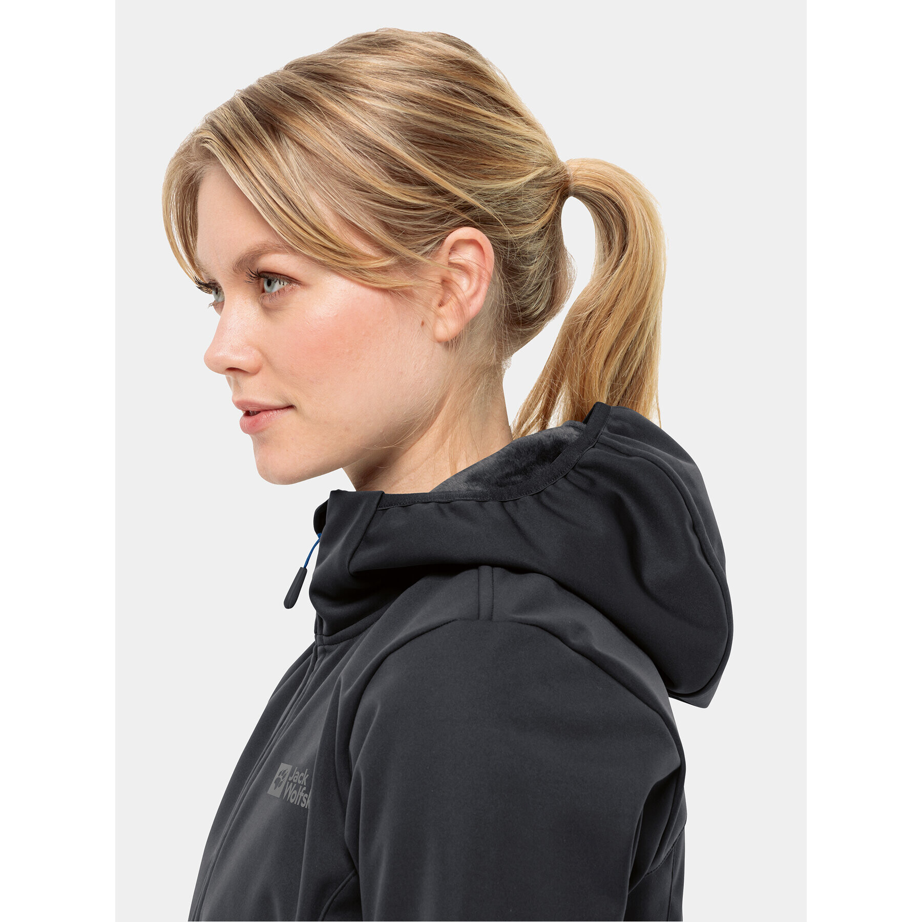Jack Wolfskin Яке softshell Windhain Hoody 1307481 Черен Regular Fit - Pepit.bg