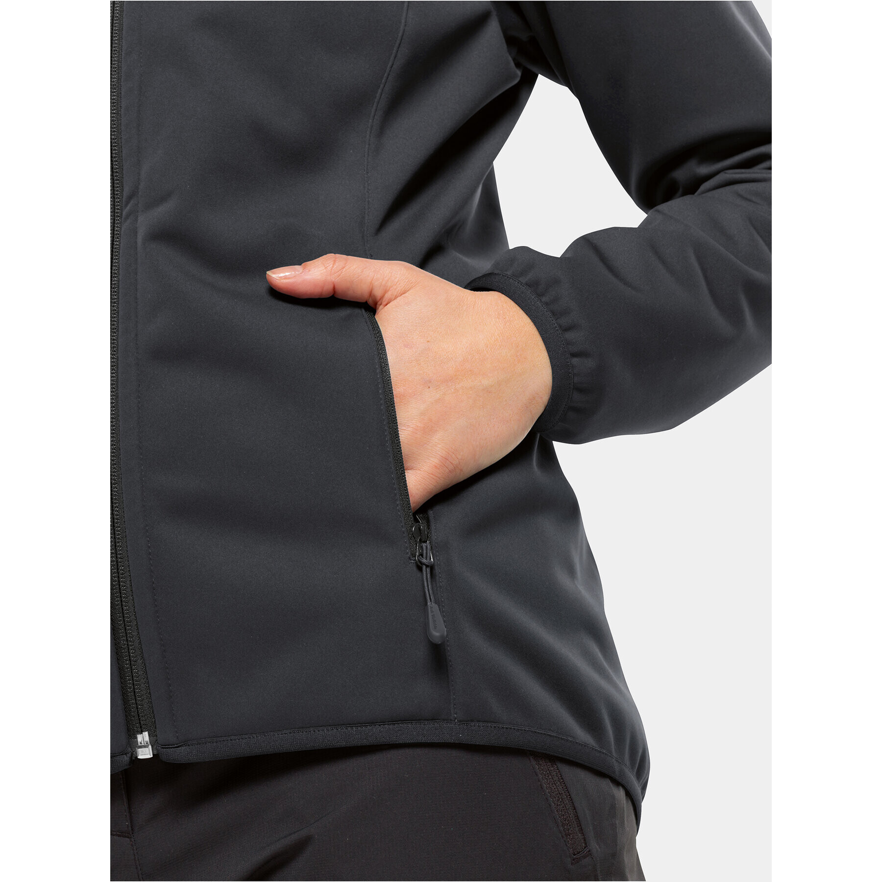 Jack Wolfskin Яке softshell Windhain Hoody 1307481 Черен Regular Fit - Pepit.bg
