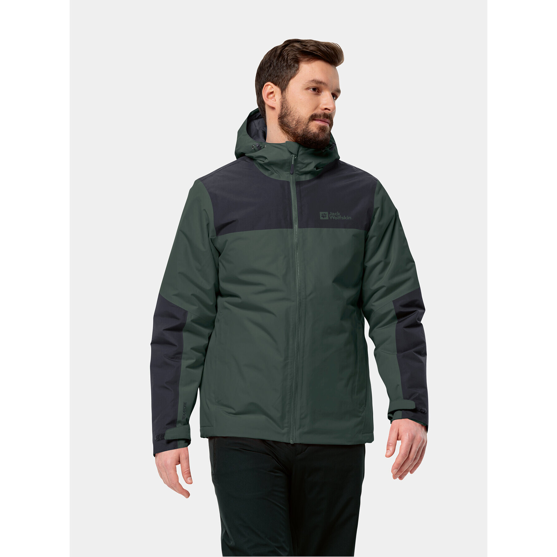 Jack Wolfskin Яке за дъжд Jasper Ins Jkt 1114321 Каки Regular Fit - Pepit.bg