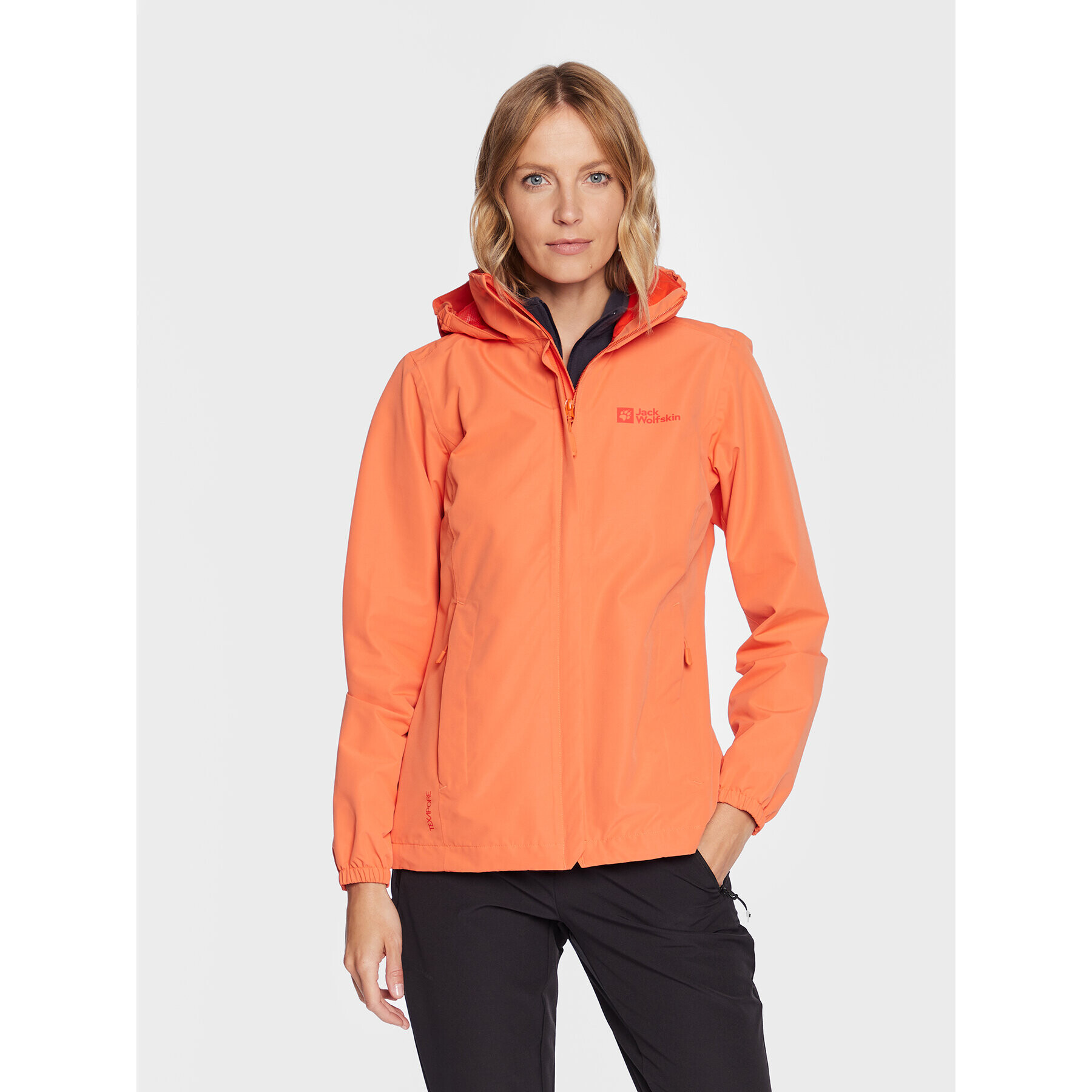 Jack Wolfskin Яке за дъжд Stormy Point 2L 1111202 Оранжев Regular Fit - Pepit.bg