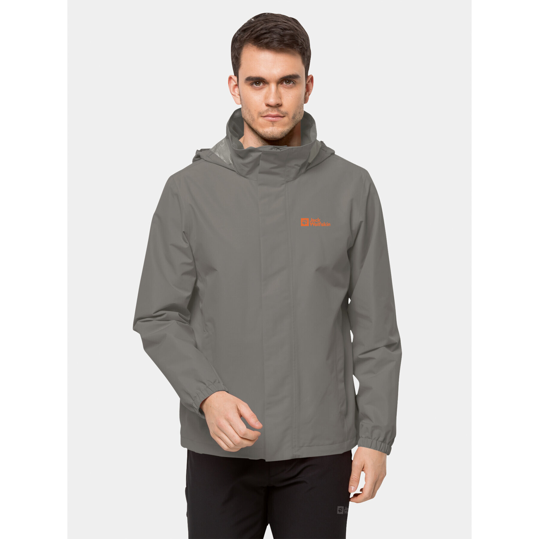 Jack Wolfskin Яке за дъжд Stormy Point 2L Jkt 1111142 Сив Regular Fit - Pepit.bg