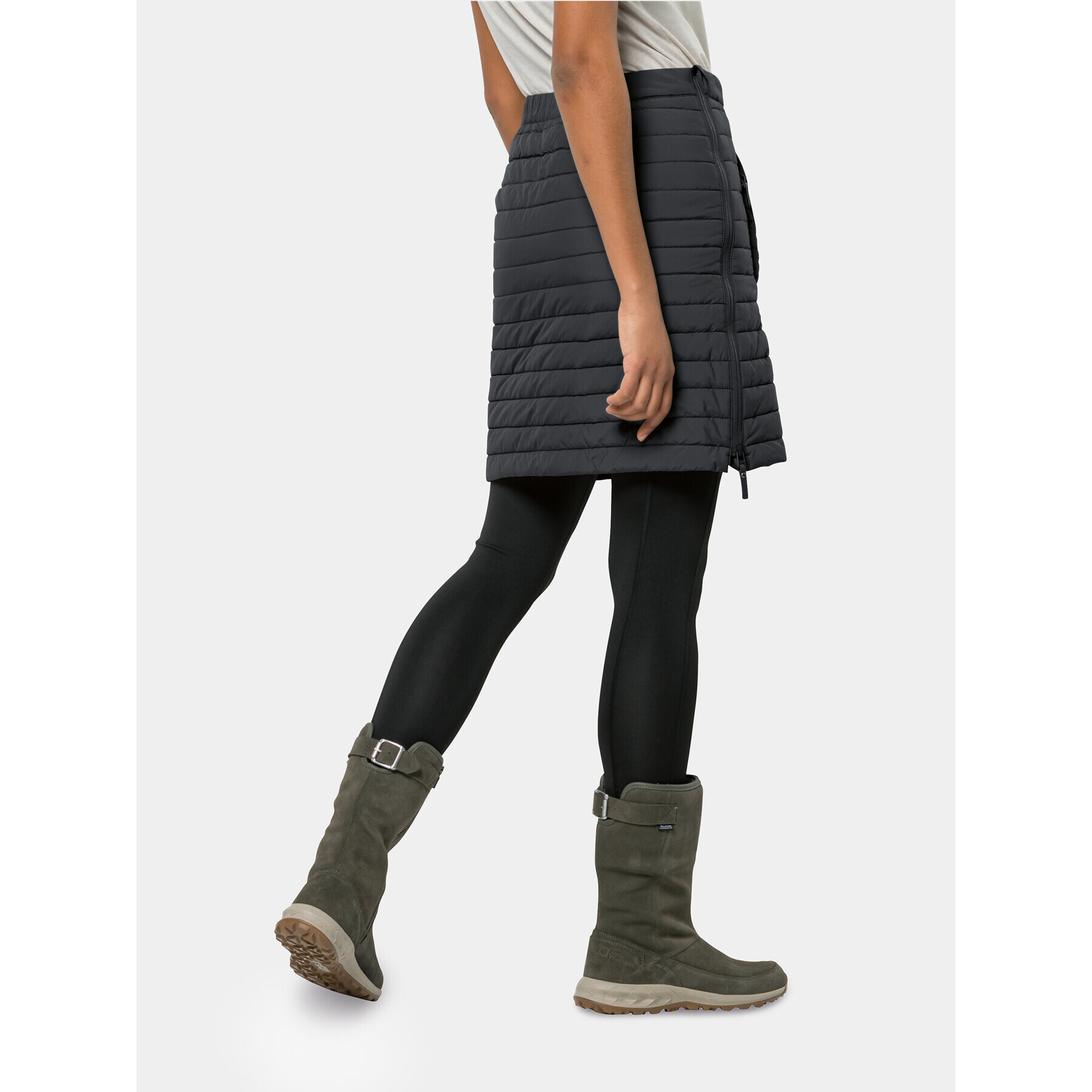 Jack Wolfskin Мини пола Iceguard Skirt 1503093 Черен Slim Fit - Pepit.bg