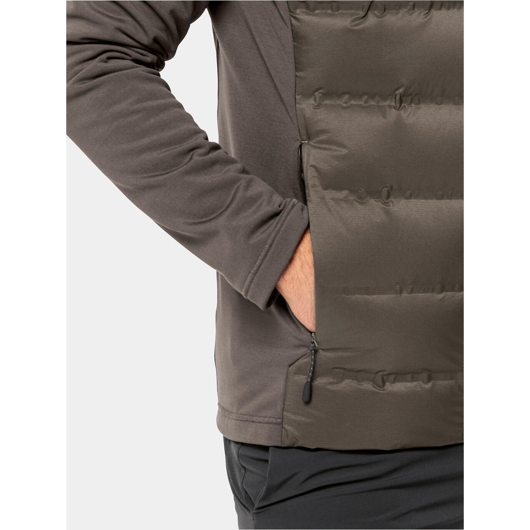 Jack Wolfskin Outdoor яке Tasman Down Hybrid 1711411 Кафяв Regular Fit - Pepit.bg