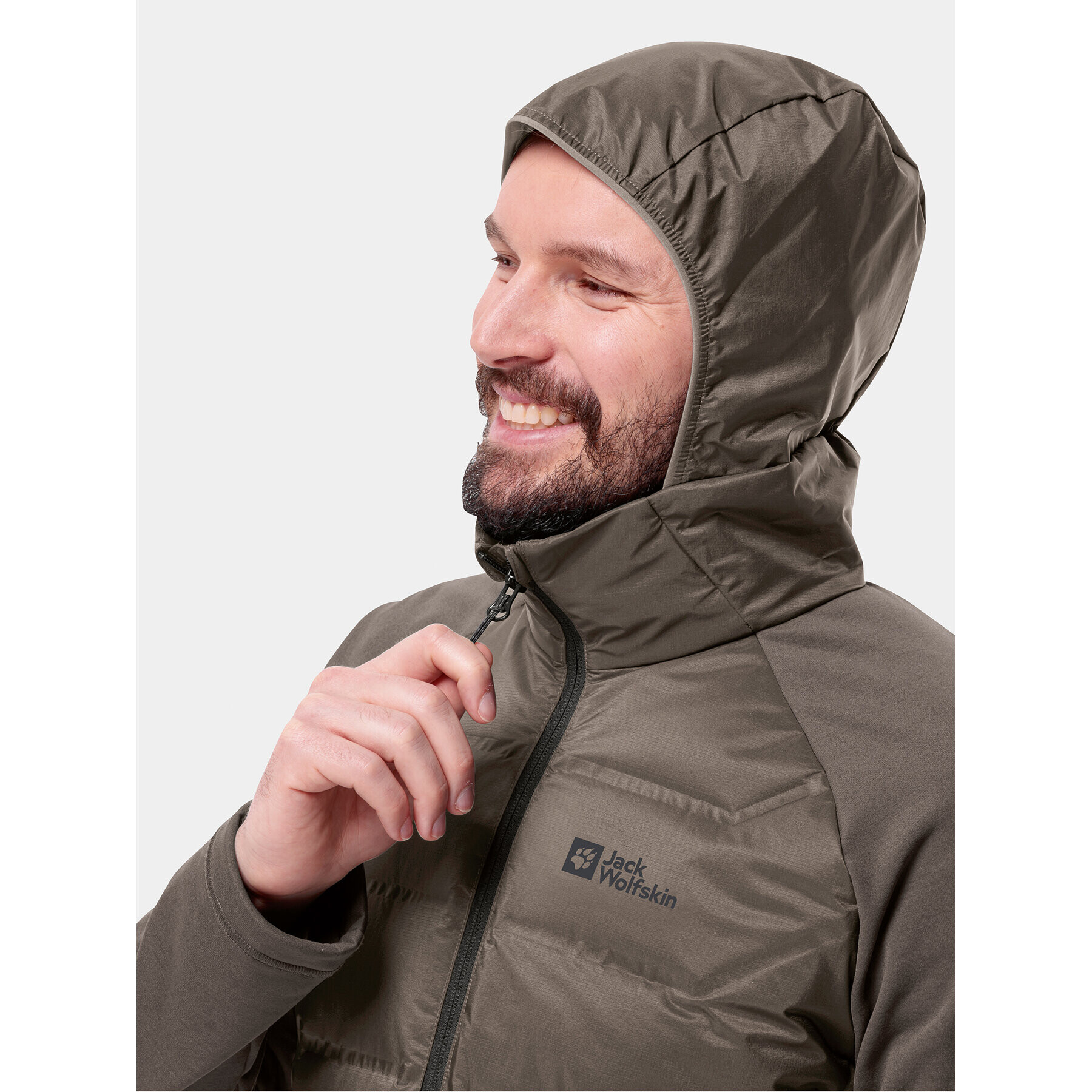 Jack Wolfskin Outdoor яке Tasman Down Hybrid 1711411 Кафяв Regular Fit - Pepit.bg