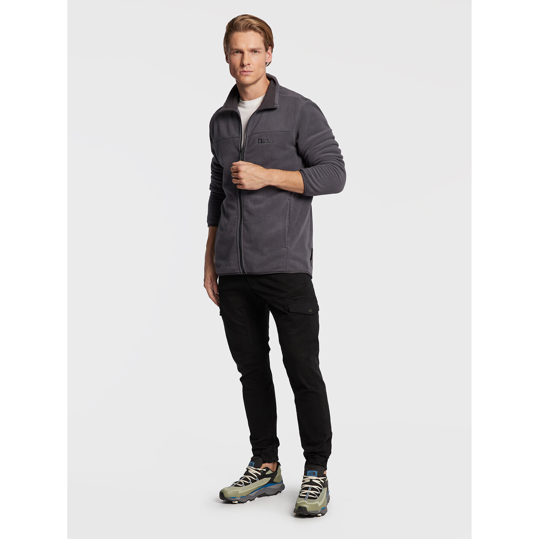 Jack Wolfskin Полар Beilstein 1710551 Сив Regular Fit - Pepit.bg