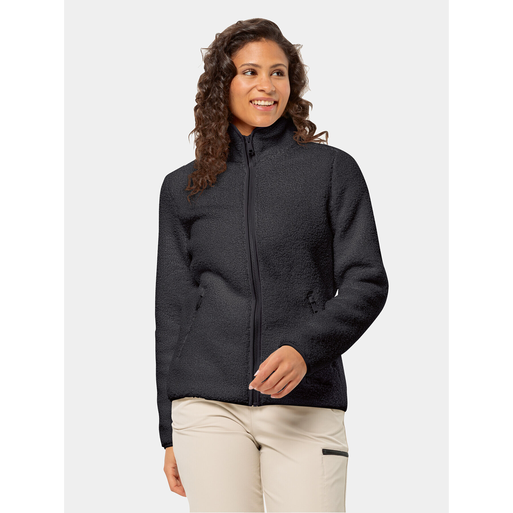 Jack Wolfskin Полар High Curl Jacket 1708732 Черен Regular Fit - Pepit.bg