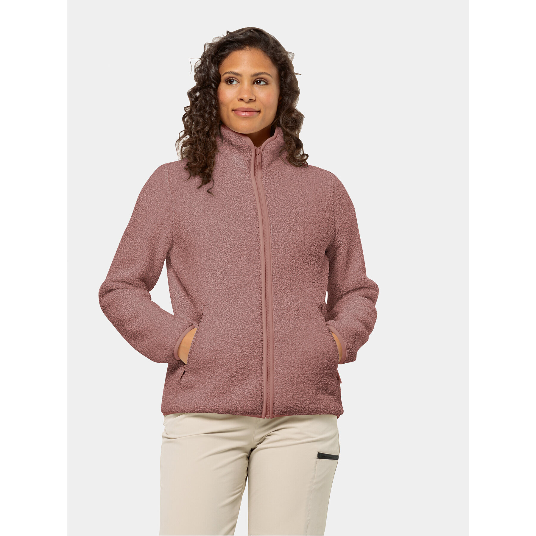 Jack Wolfskin Полар High Curl Jacket 1708732 Розов Regular Fit - Pepit.bg