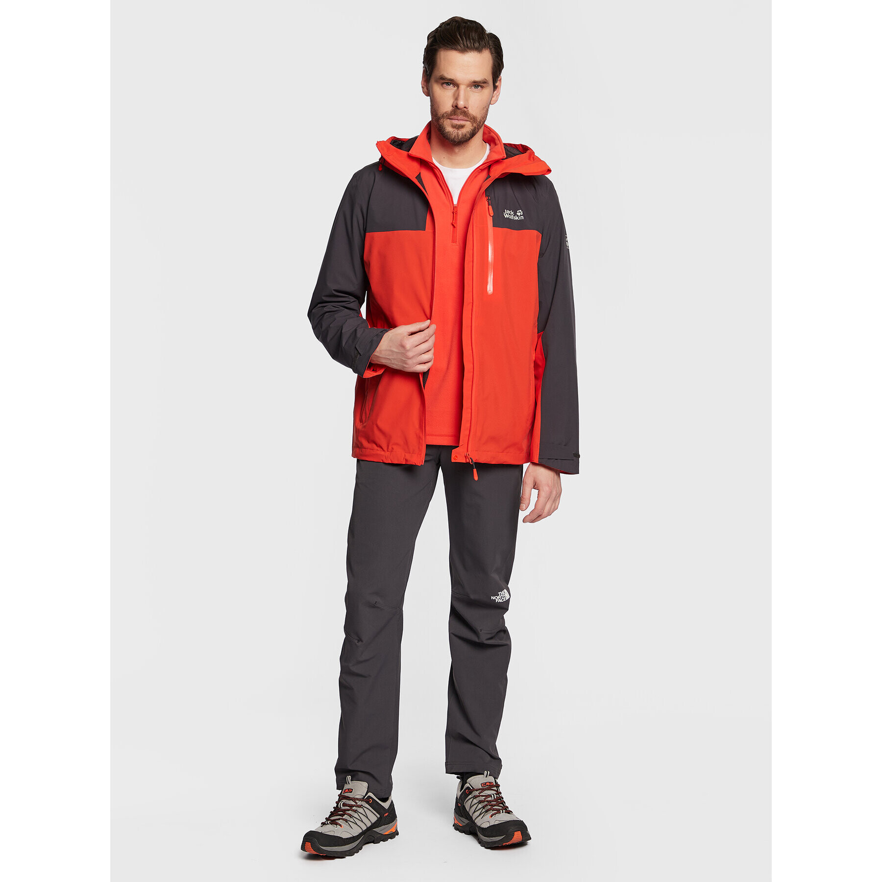 Jack Wolfskin Преходно яке Go Hike 1114051 Червен Regular Fit - Pepit.bg