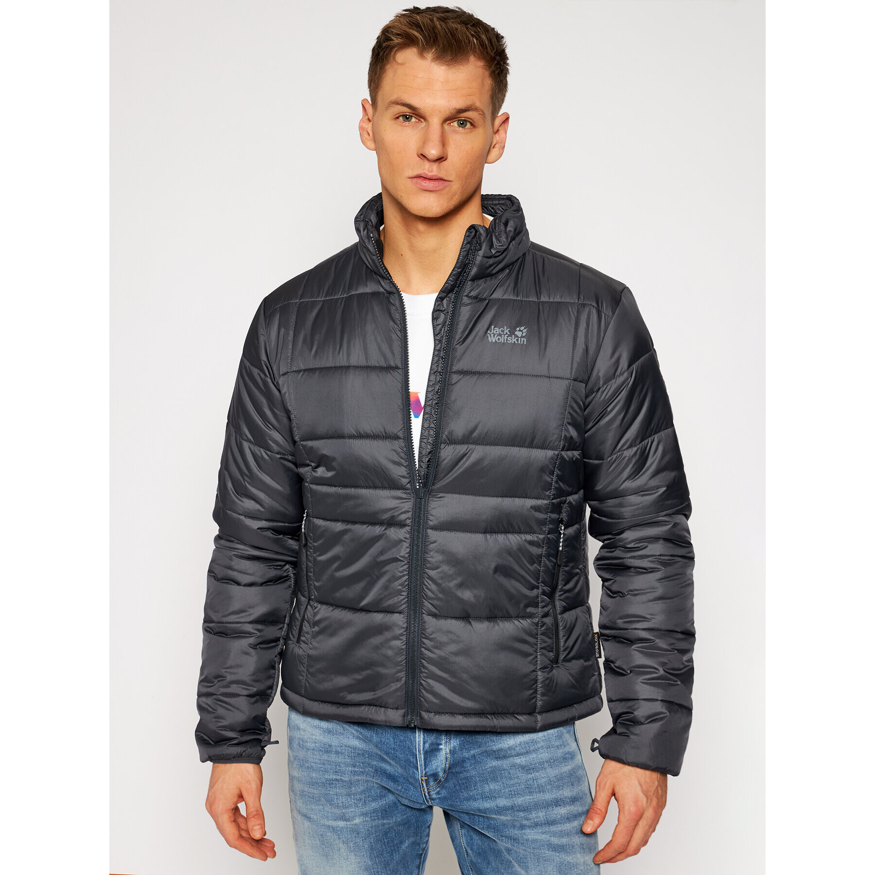 Jack Wolfskin Пухено яке Argon 1204882 Сив Regular Fit - Pepit.bg