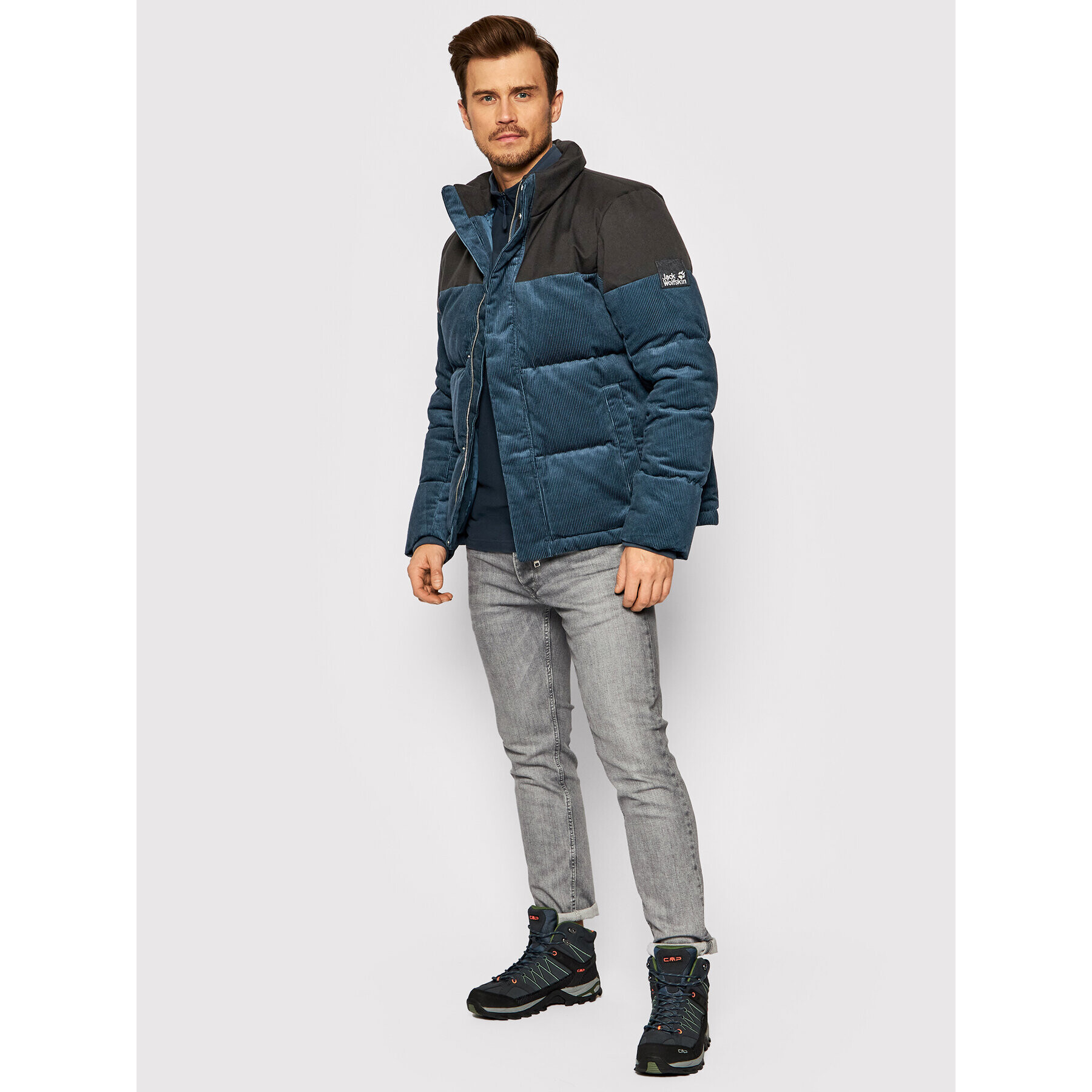 Jack Wolfskin Пухено яке Nature 1206331 Тъмносин Regular Fit - Pepit.bg