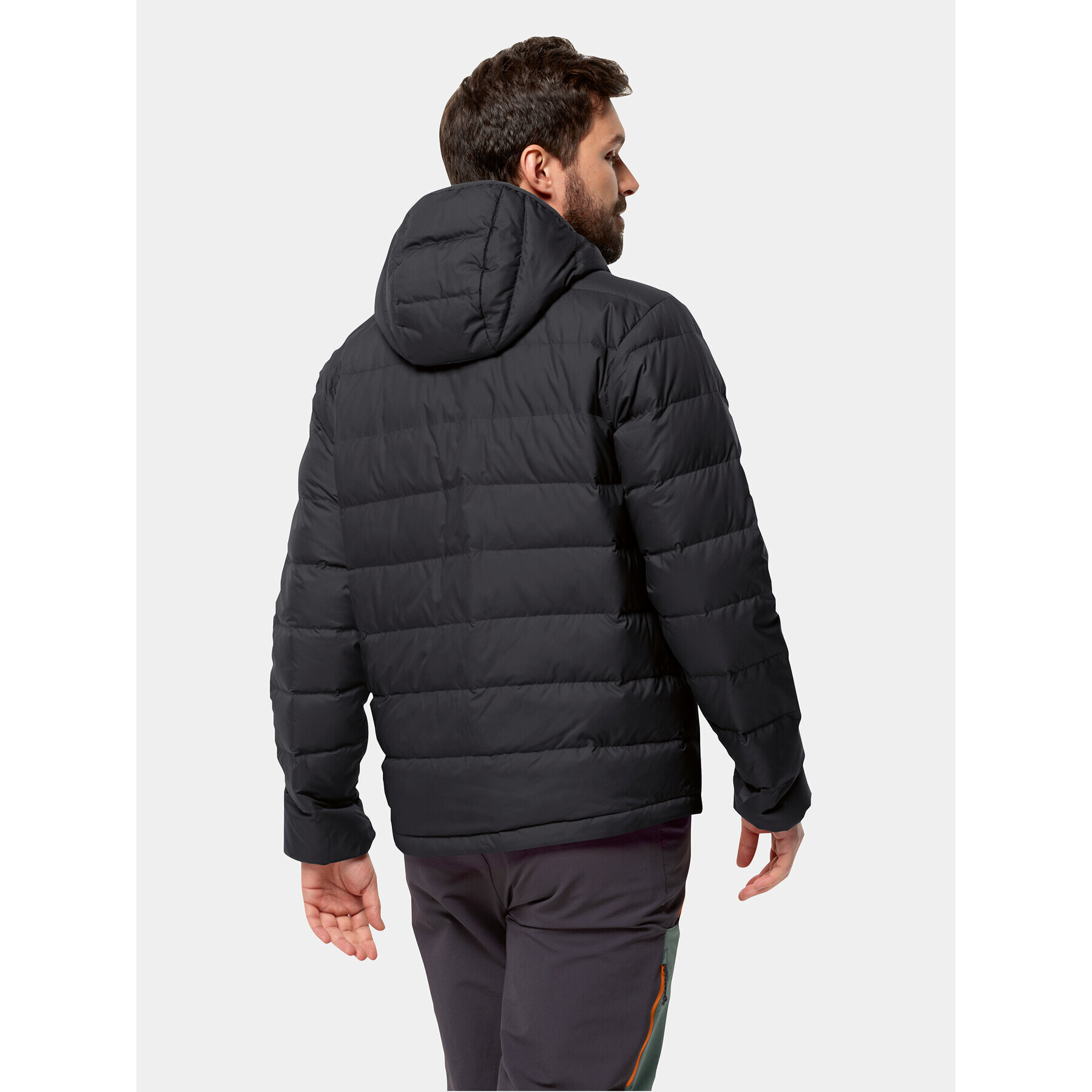 Jack Wolfskin Пухено яке Ather Down Hoody 1207671 Черен Regular Fit - Pepit.bg