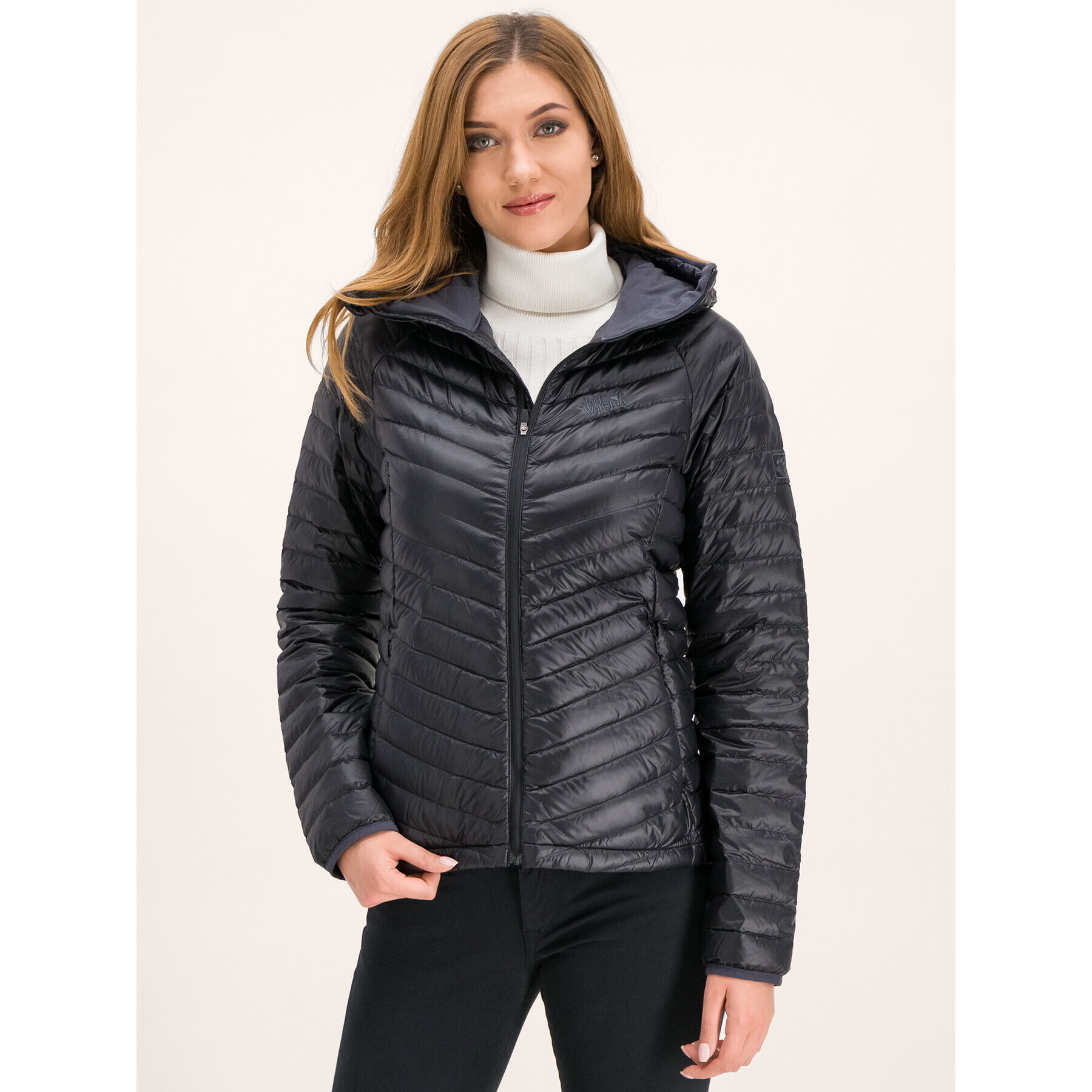 Jack Wolfskin Пухено яке Atmosphere 1204431-6000 Черен Regular Fit - Pepit.bg