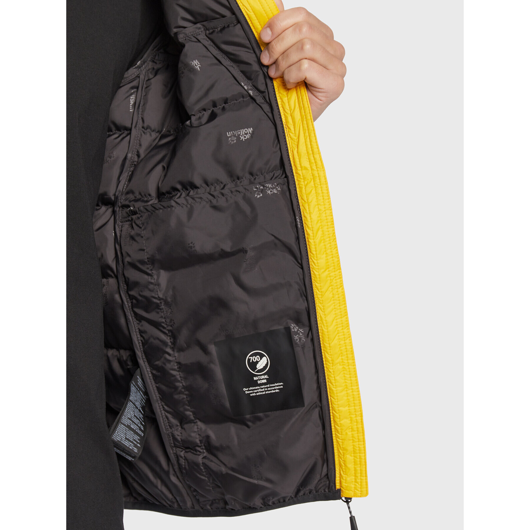 Jack Wolfskin Пухено яке Dna Tundra 1206612 Жълт Regular Fit - Pepit.bg