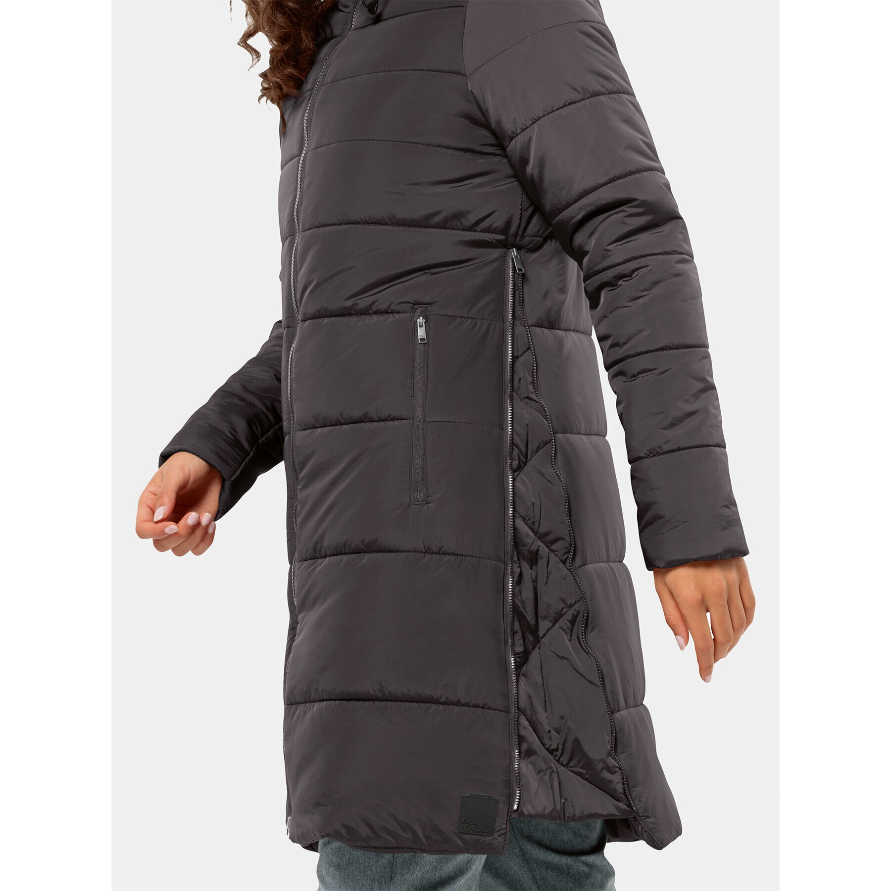 Jack Wolfskin Пухено яке Eisbach Coat 1206981 Черен Regular Fit - Pepit.bg