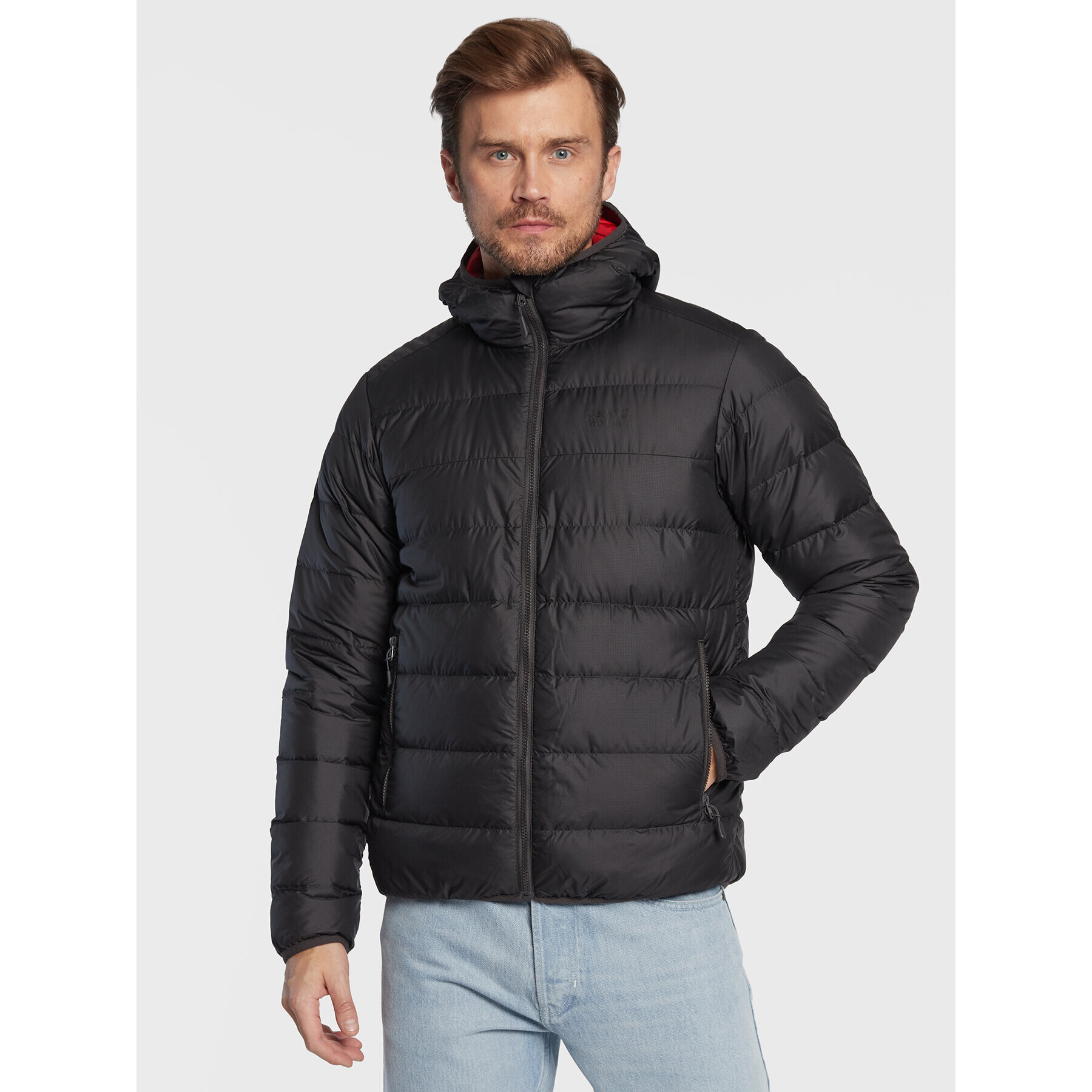 Jack Wolfskin Пухено яке Helium 1200573 Черен Regular Fit - Pepit.bg