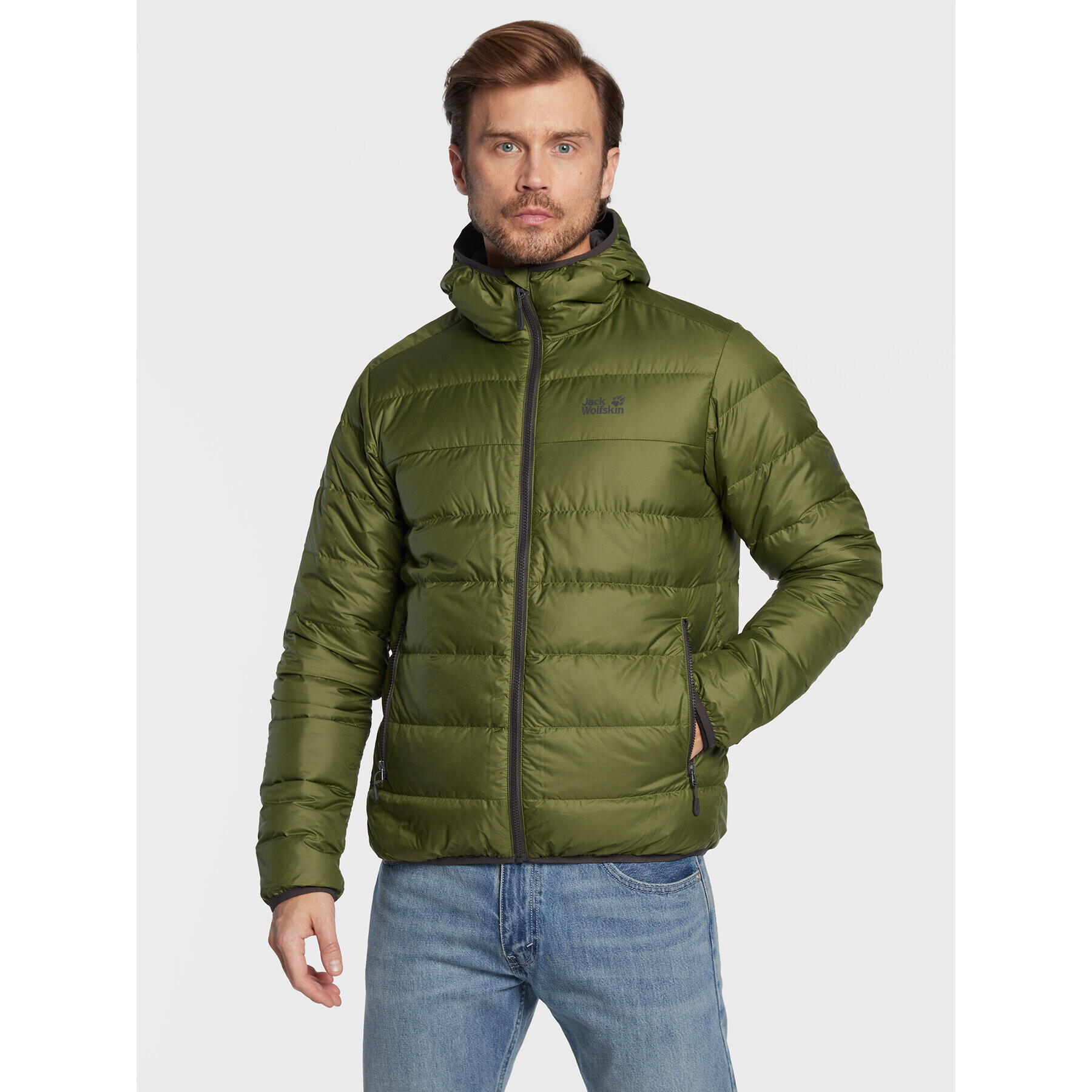 Jack Wolfskin Пухено яке Helium 1200573 Зелен Regular Fit - Pepit.bg