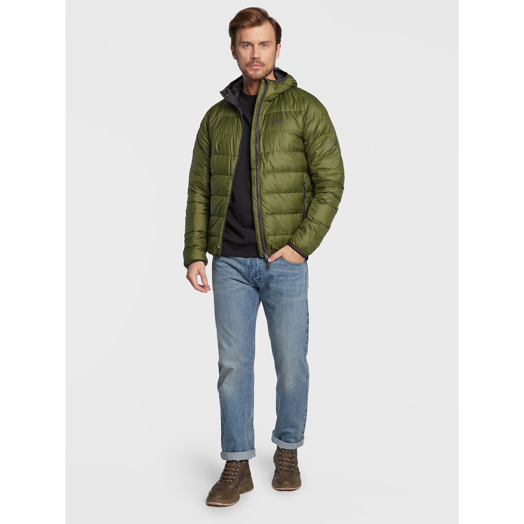 Jack Wolfskin Пухено яке Helium 1200573 Зелен Regular Fit - Pepit.bg