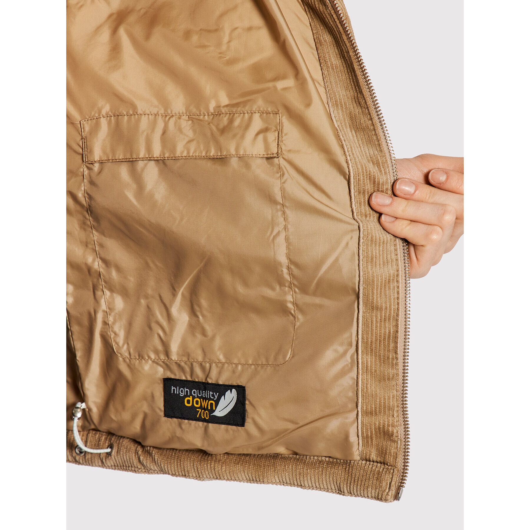 Jack Wolfskin Пухено яке Nature Corduroy 1206171 Кафяв Regular Fit - Pepit.bg