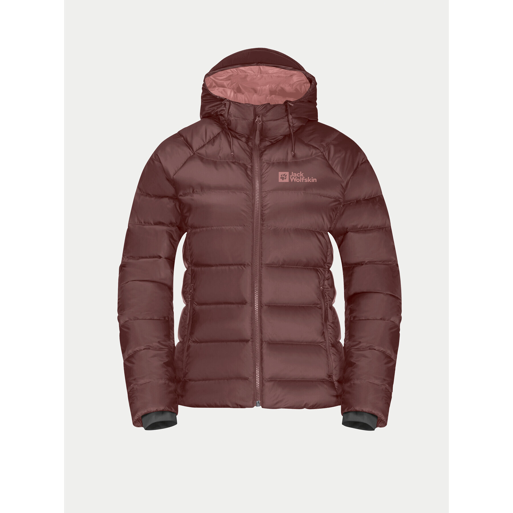 Jack Wolfskin Пухено яке Nebelhorn Down Hoody 1207091 Бордо Regular Fit - Pepit.bg