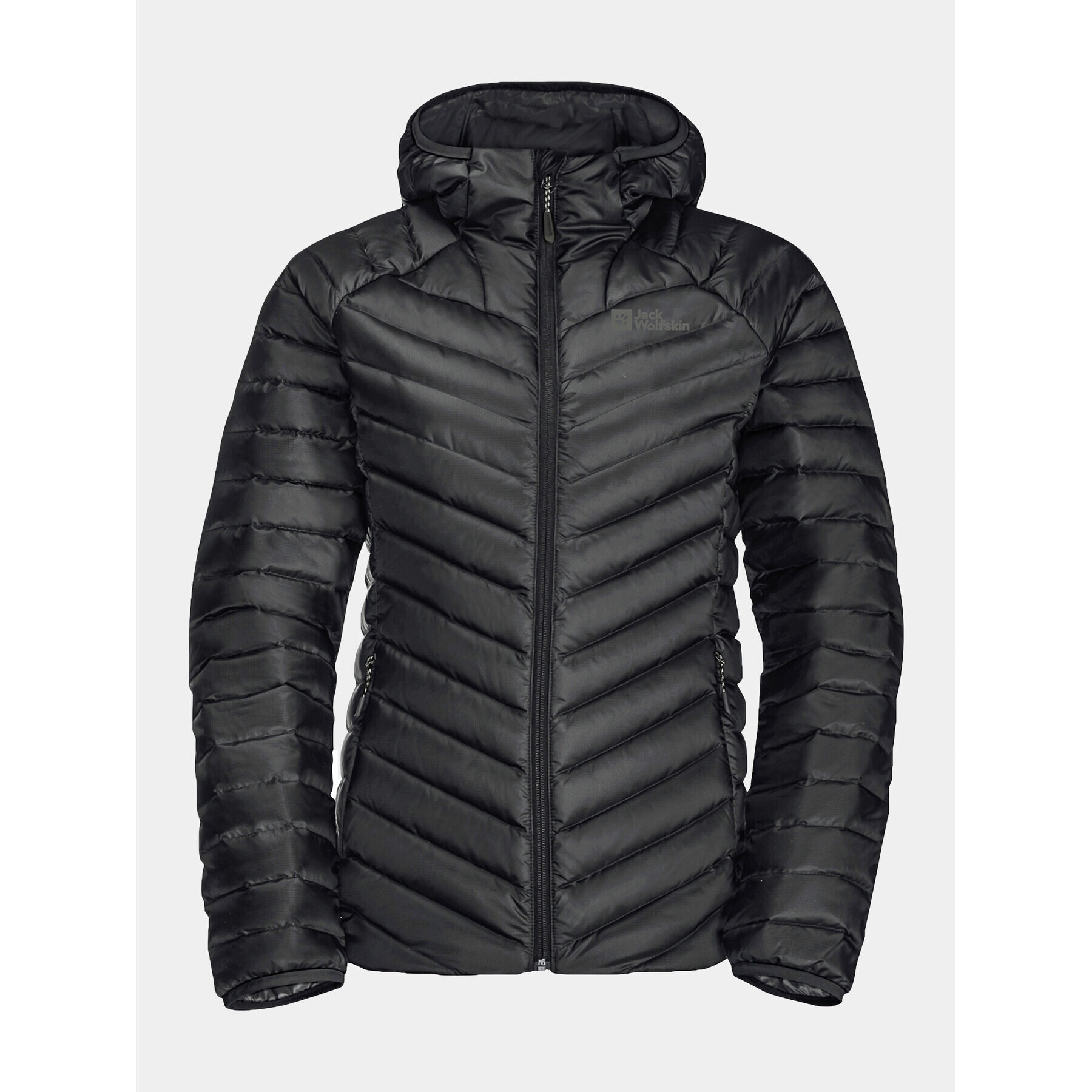 Jack Wolfskin Пухено яке Passamani Down Hoody 1207101 Черен Regular Fit - Pepit.bg