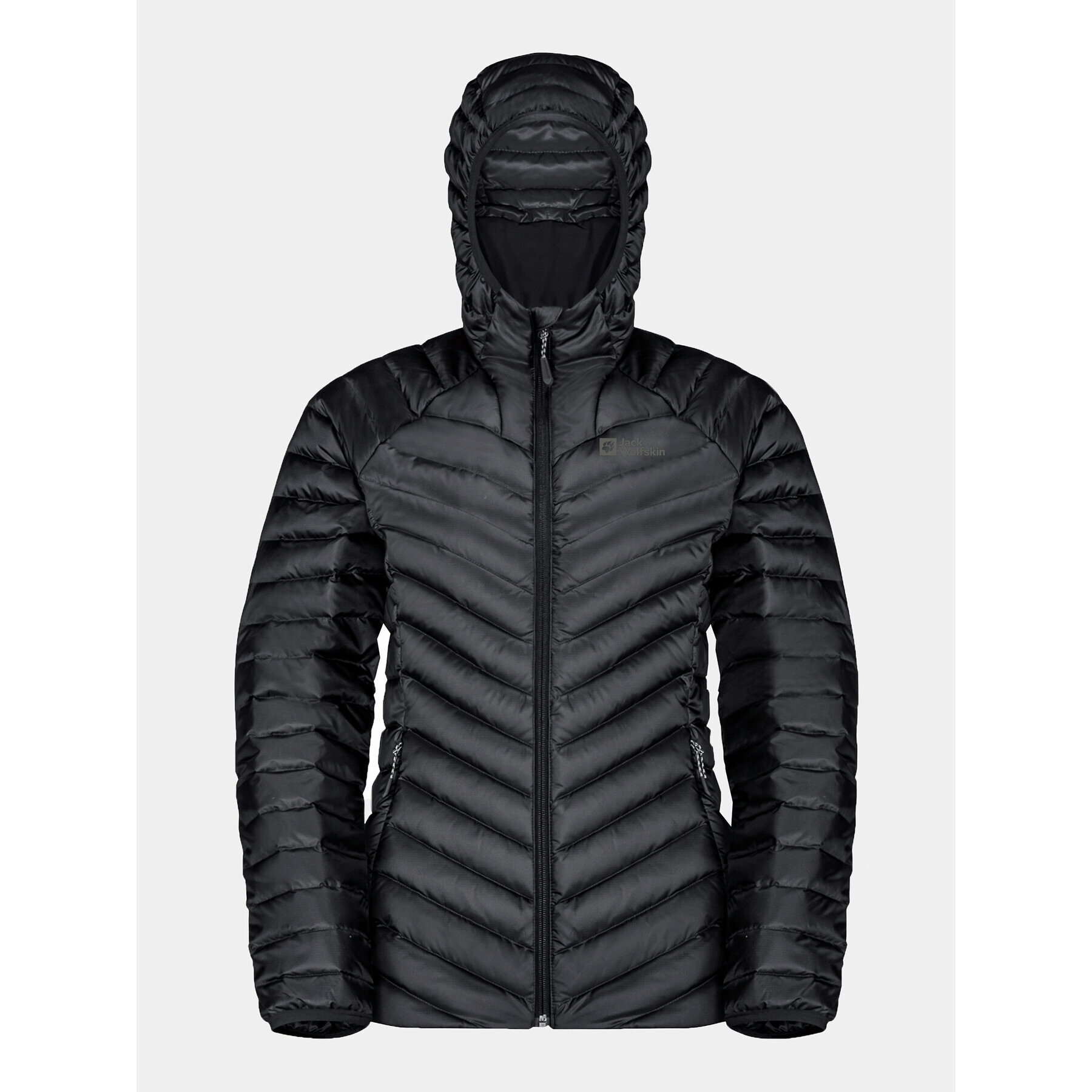 Jack Wolfskin Пухено яке Passamani Down Hoody 1207101 Черен Regular Fit - Pepit.bg