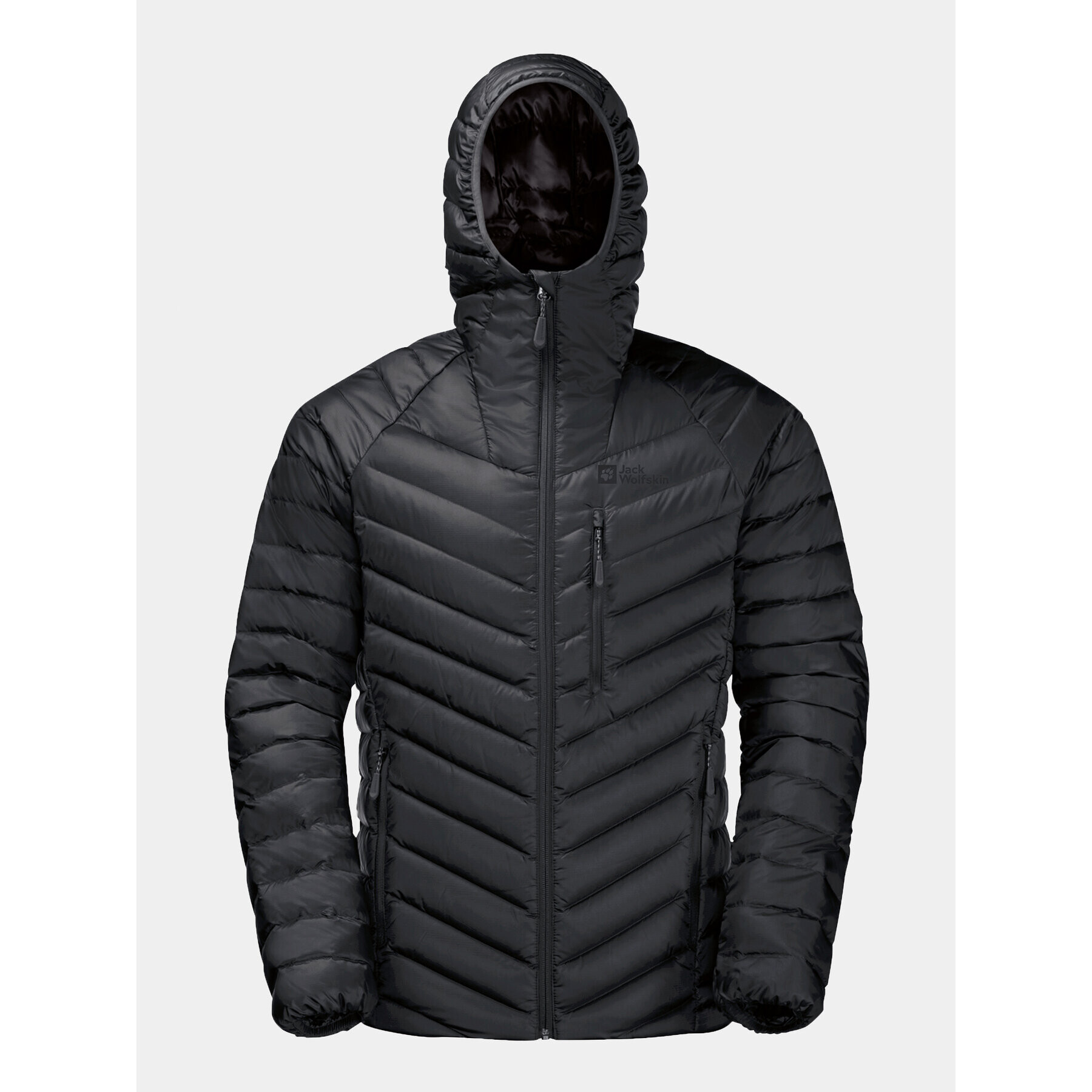 Jack Wolfskin Пухено яке Passamani Down Hoody 1207241 Черен Regular Fit - Pepit.bg