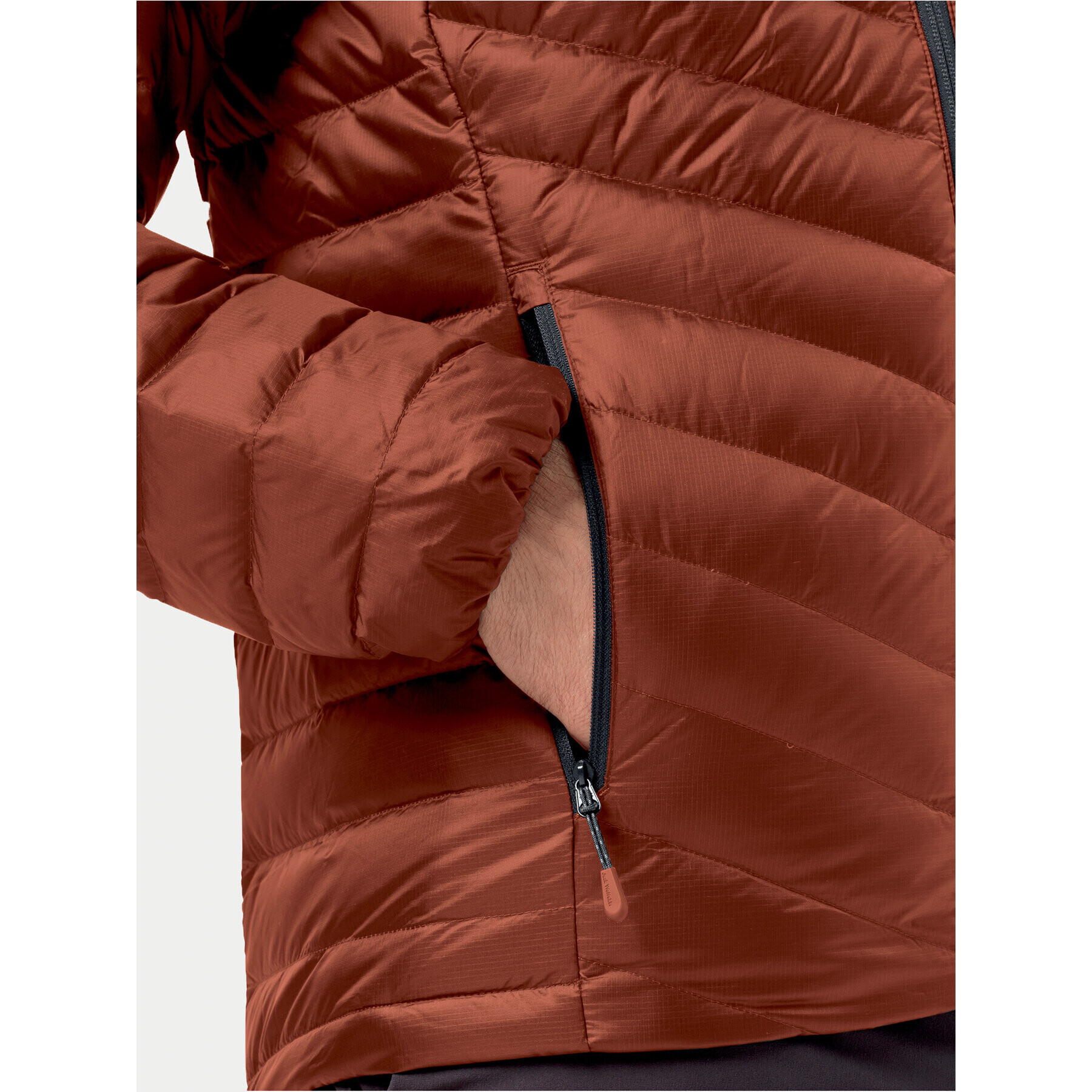 Jack Wolfskin Пухено яке Passamani Down Hoody 1207241 Червен Regular Fit - Pepit.bg