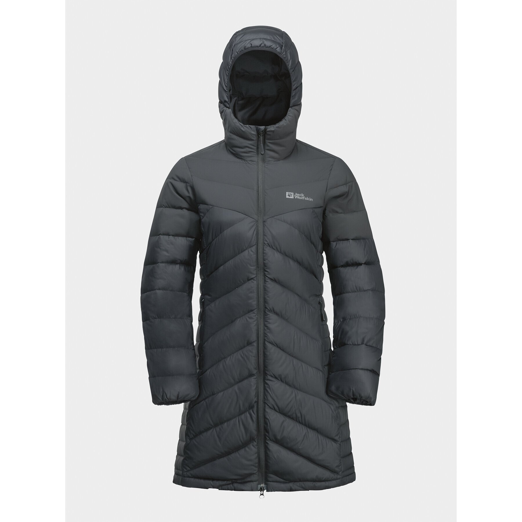 Jack Wolfskin Пухено яке Tundra Down Coat 1207751 Черен Regular Fit - Pepit.bg