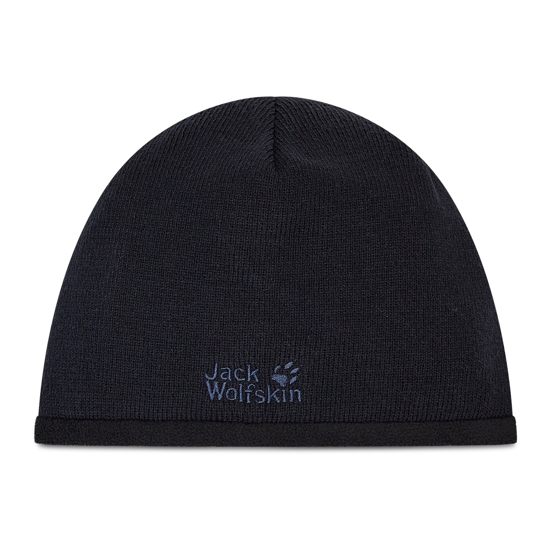 Jack Wolfskin Шапка Stormlock Logo Knit Cap 1910371-1010 Тъмносин - Pepit.bg