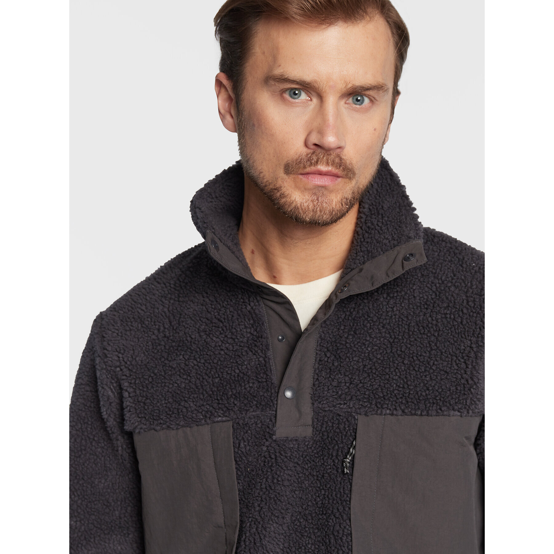 Jack Wolfskin Суитшърт Pank Snap 1710601 Сив Regular Fit - Pepit.bg
