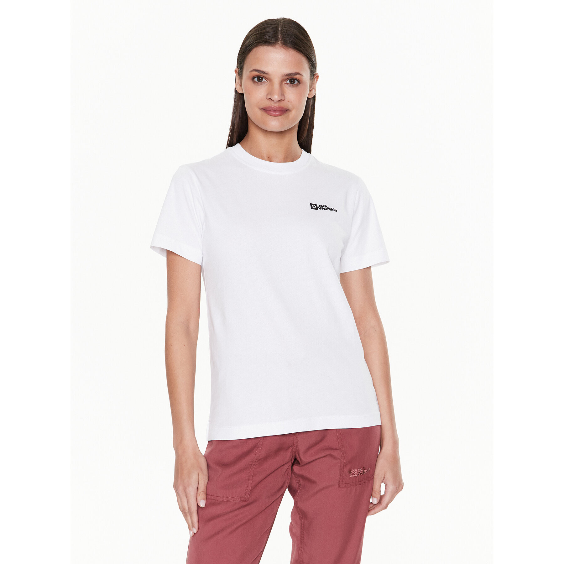 Jack Wolfskin Тишърт Essential 1808352 Бял Regular Fit - Pepit.bg