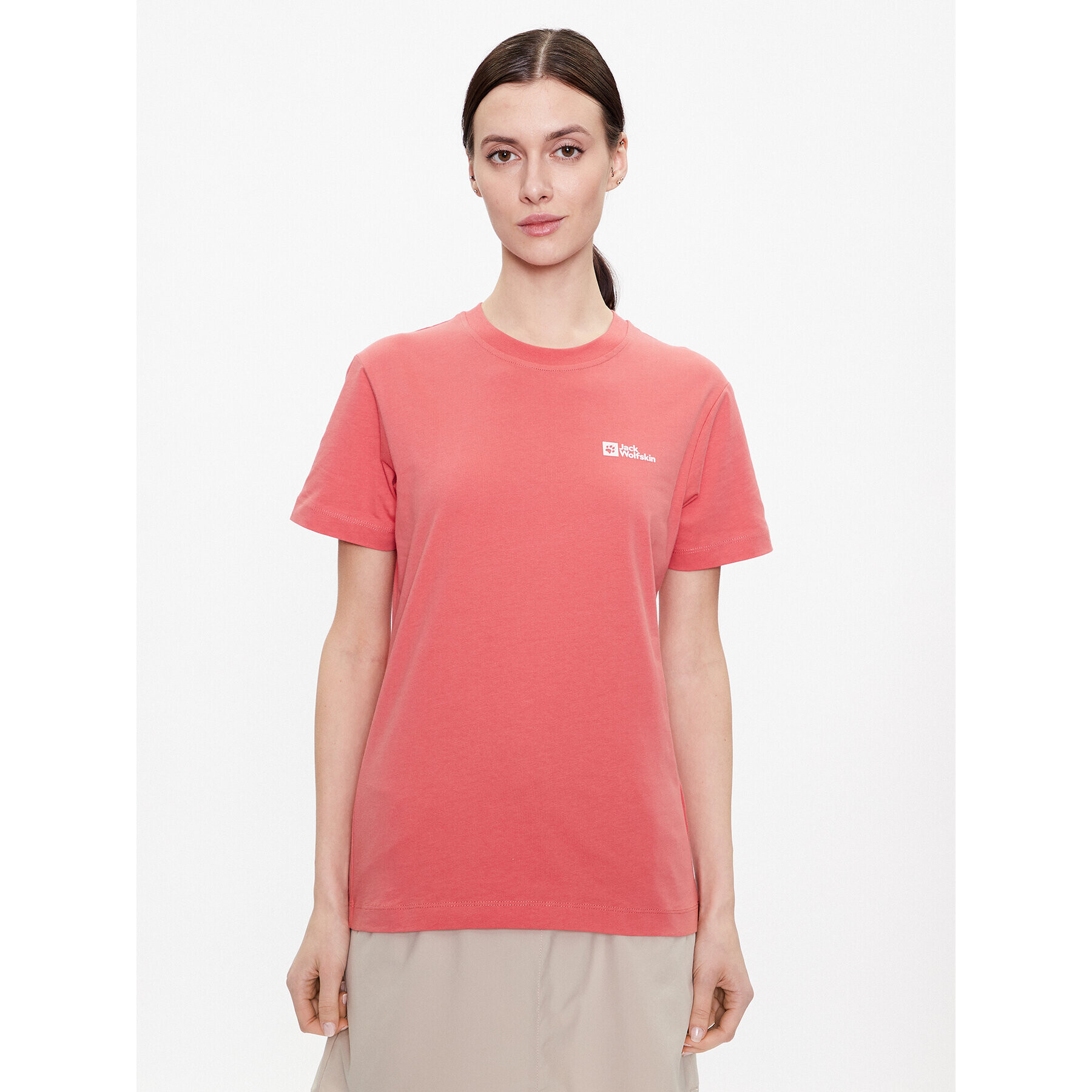 Jack Wolfskin Тишърт Essential 1808352 Червен Regular Fit - Pepit.bg