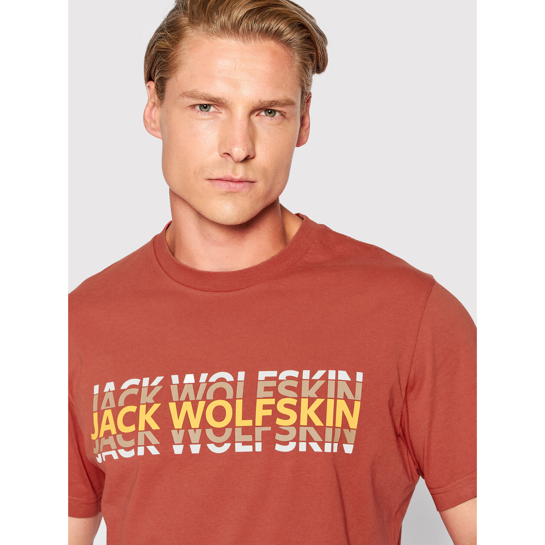 Jack Wolfskin Тишърт Strobe 1808591 Червен Regular Fit - Pepit.bg