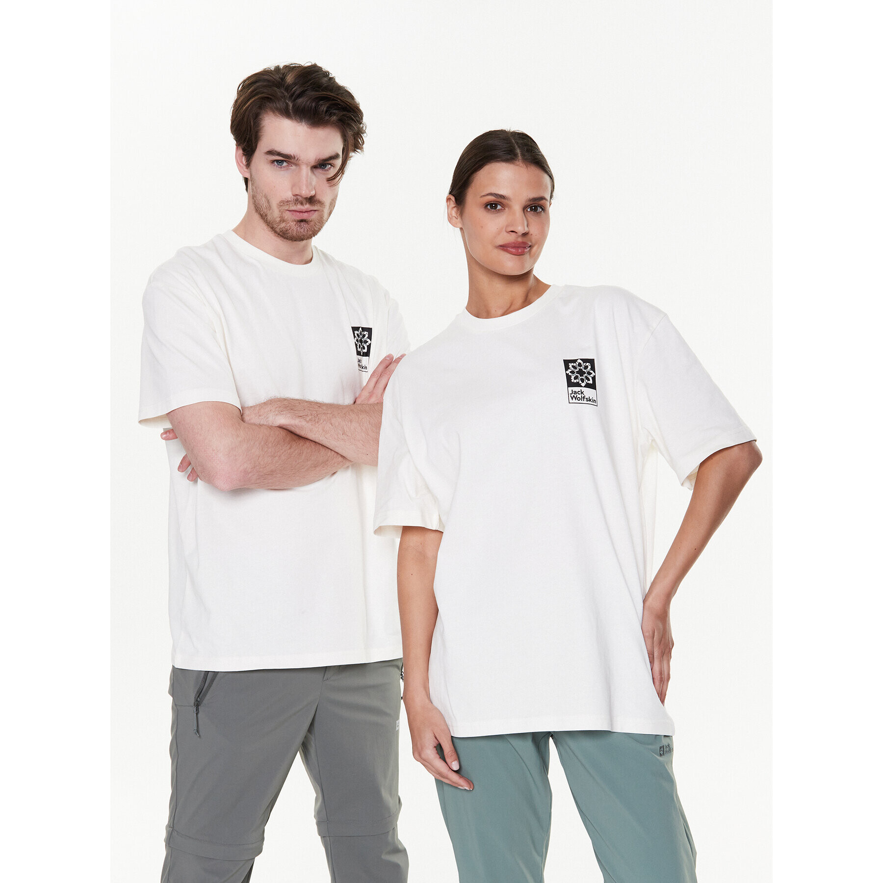 Jack Wolfskin Тишърт Unisex Eschenheimer Back 1809081 Бежов Regular Fit - Pepit.bg
