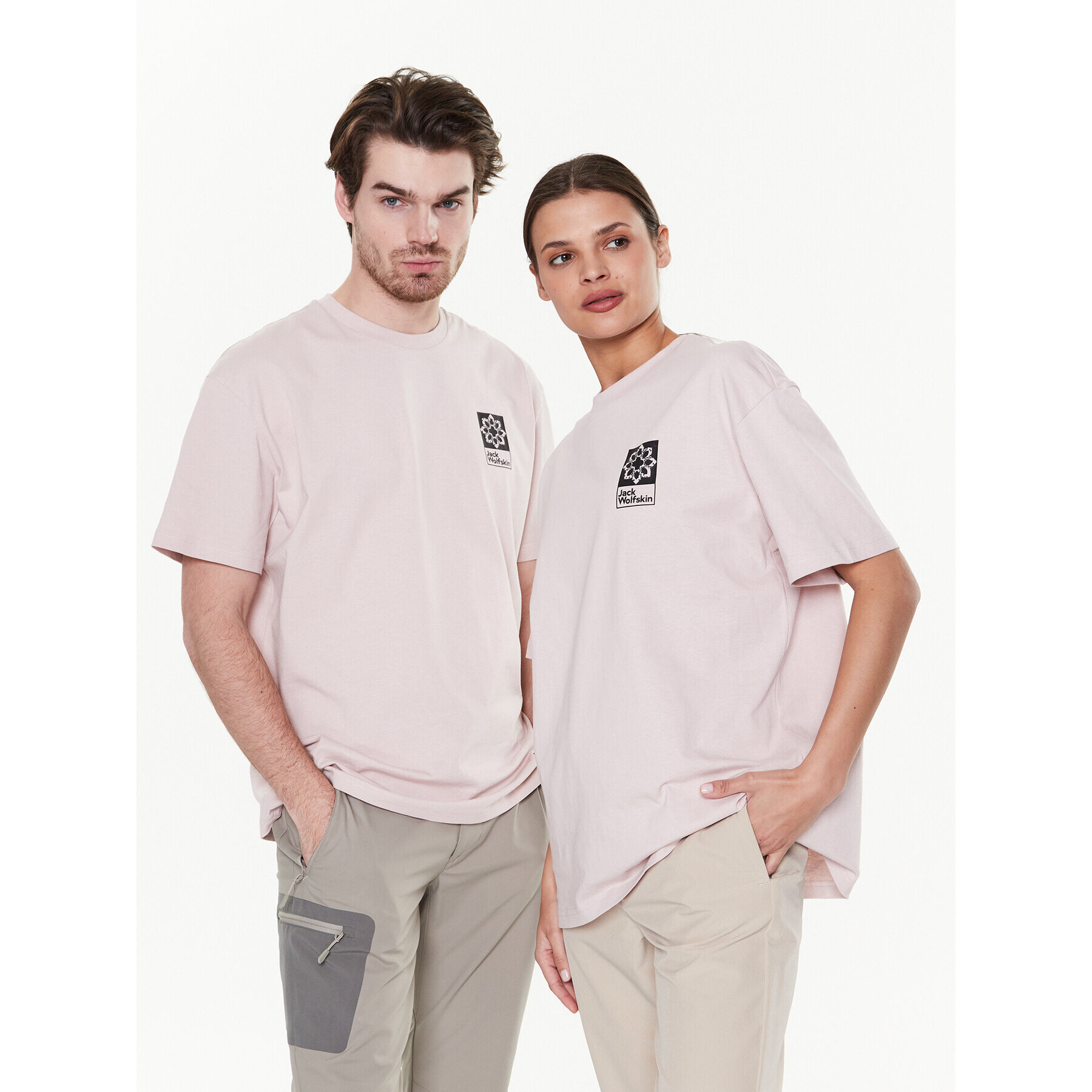 Jack Wolfskin Тишърт Unisex Eschenheimer Back 1809081 Розов Regular Fit - Pepit.bg