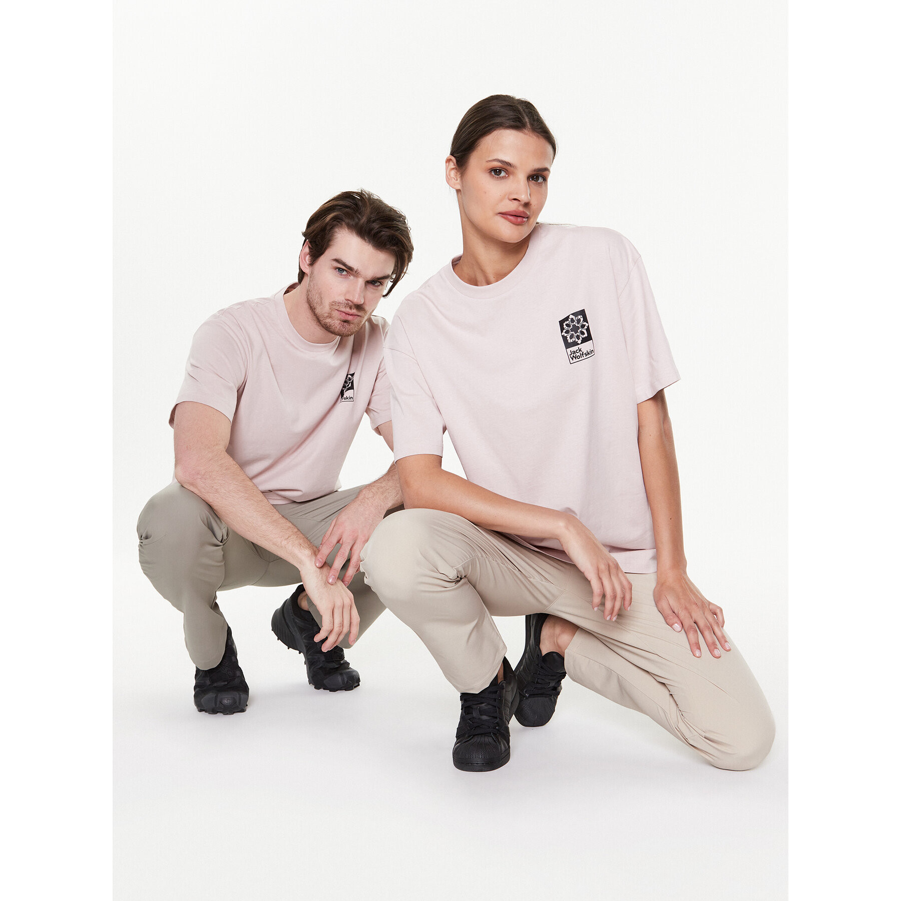Jack Wolfskin Тишърт Unisex Eschenheimer Back 1809081 Розов Regular Fit - Pepit.bg