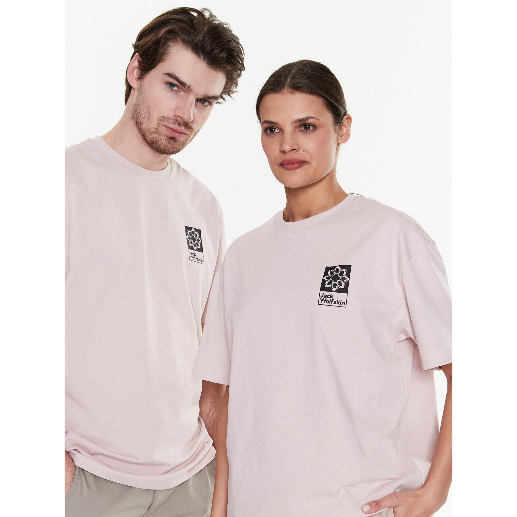 Jack Wolfskin Тишърт Unisex Eschenheimer Back 1809081 Розов Regular Fit - Pepit.bg