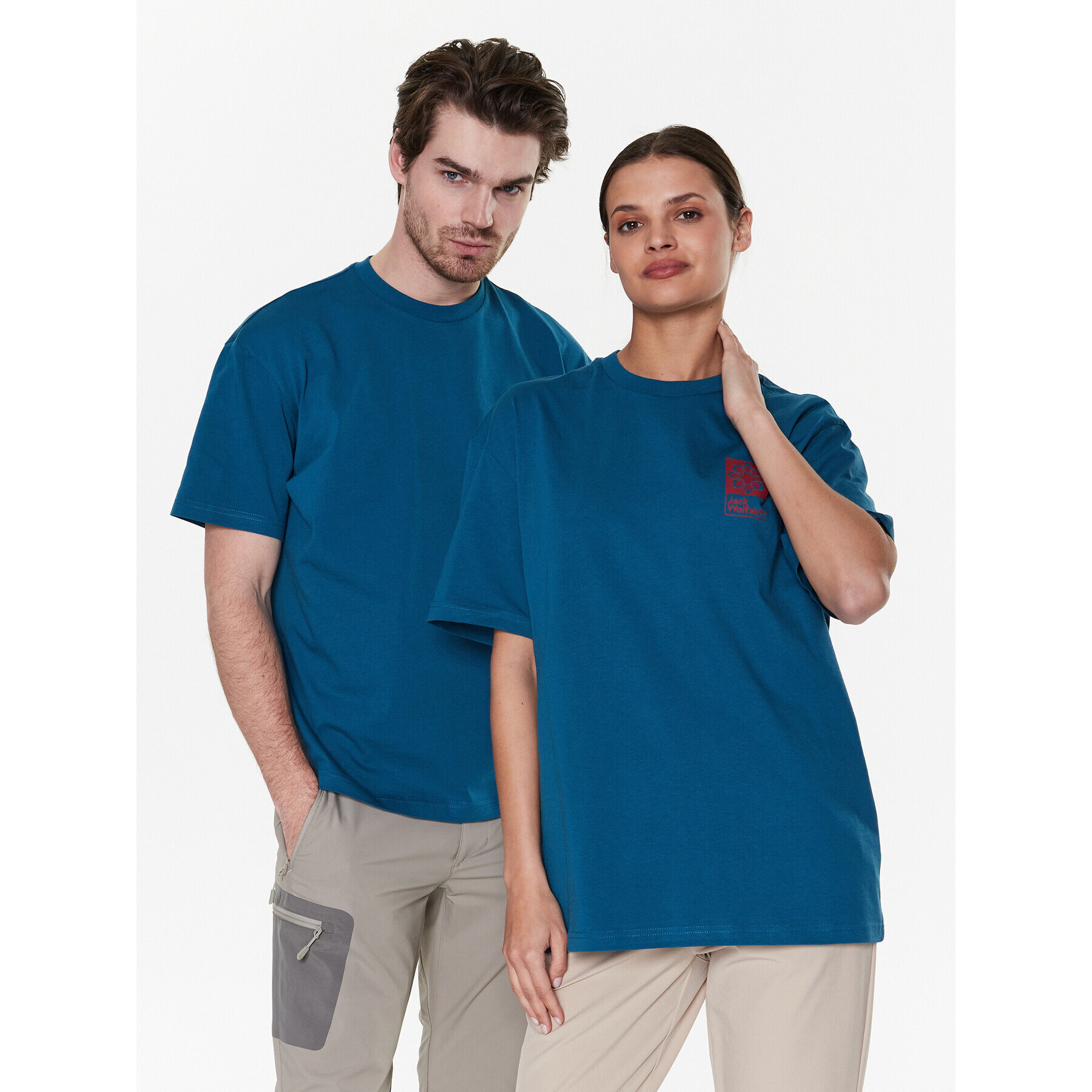 Jack Wolfskin Тишърт Unisex Eschenheimer Back 1809081 Син Regular Fit - Pepit.bg