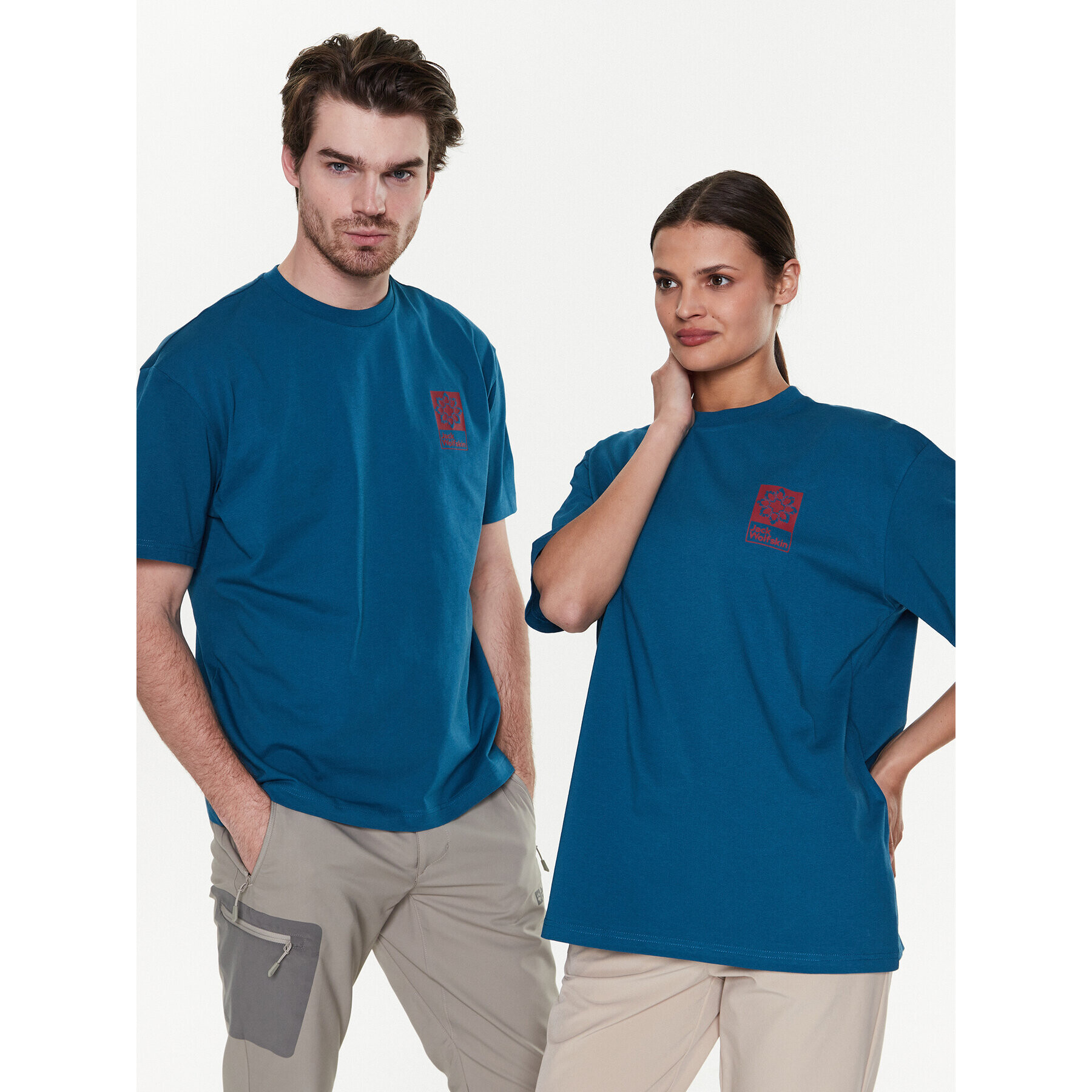Jack Wolfskin Тишърт Unisex Eschenheimer Back 1809081 Син Regular Fit - Pepit.bg