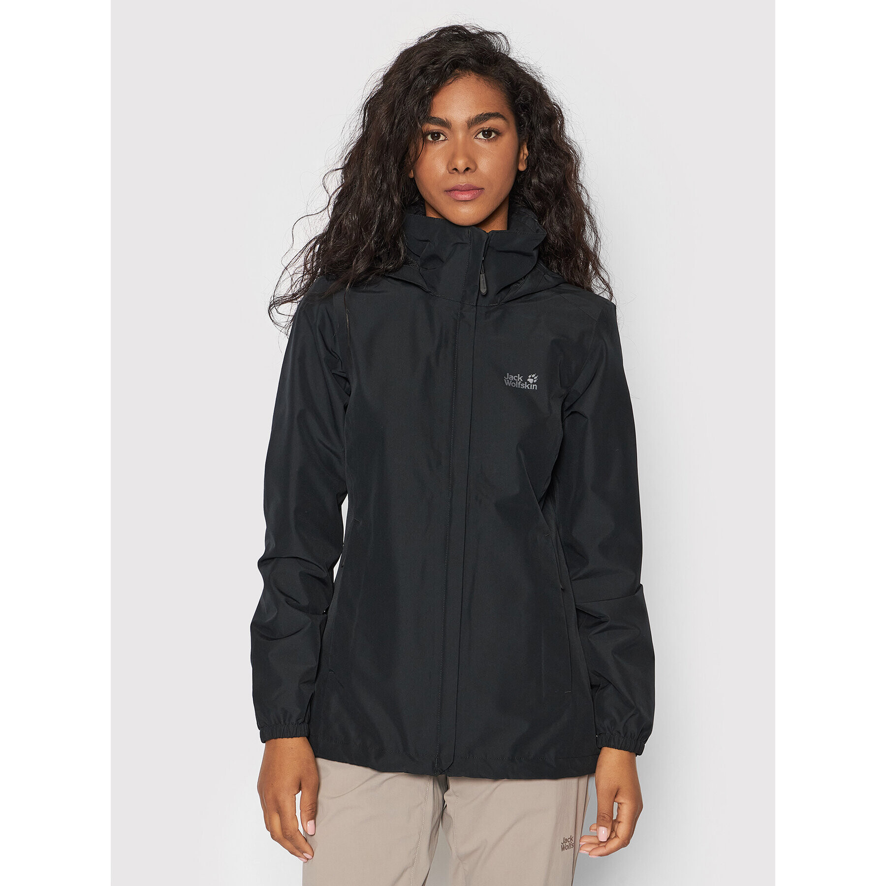 Jack Wolfskin Яке hardshell Stormy 1111201 Черен Regular Fit - Pepit.bg