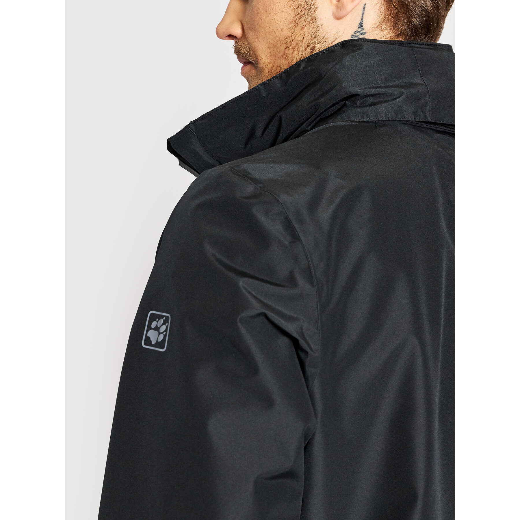 Jack Wolfskin Яке за дъжд Stormy Point 1111141 Черен Regular Fit - Pepit.bg