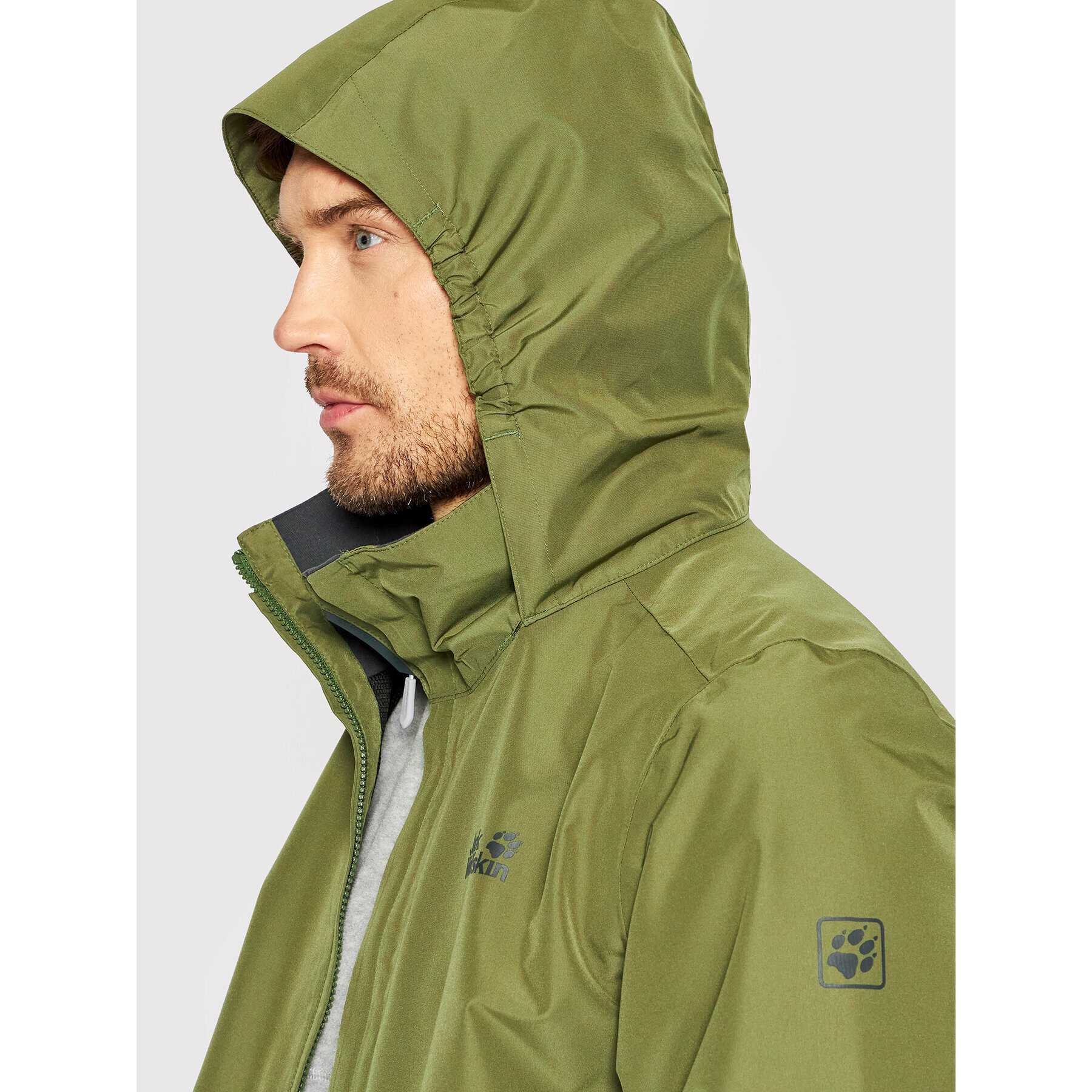 Jack Wolfskin Яке за дъжд Stormy Point 1111141 Зелен Regular Fit - Pepit.bg